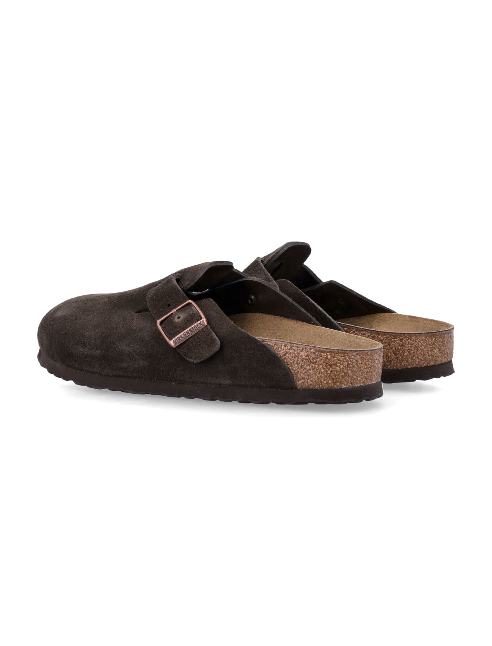 Shop Birkenstock Boston Suede Clogs In Mocha