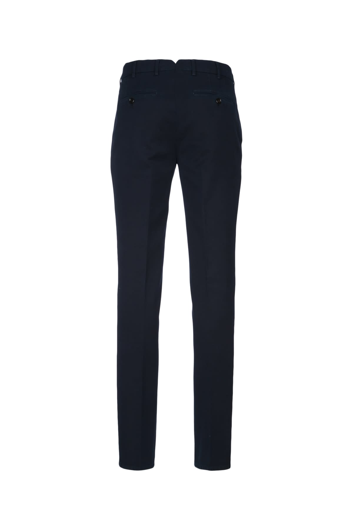 Brunello Cucinelli Cotton-virgin Wool Gabardine Italian Trousers In Blue