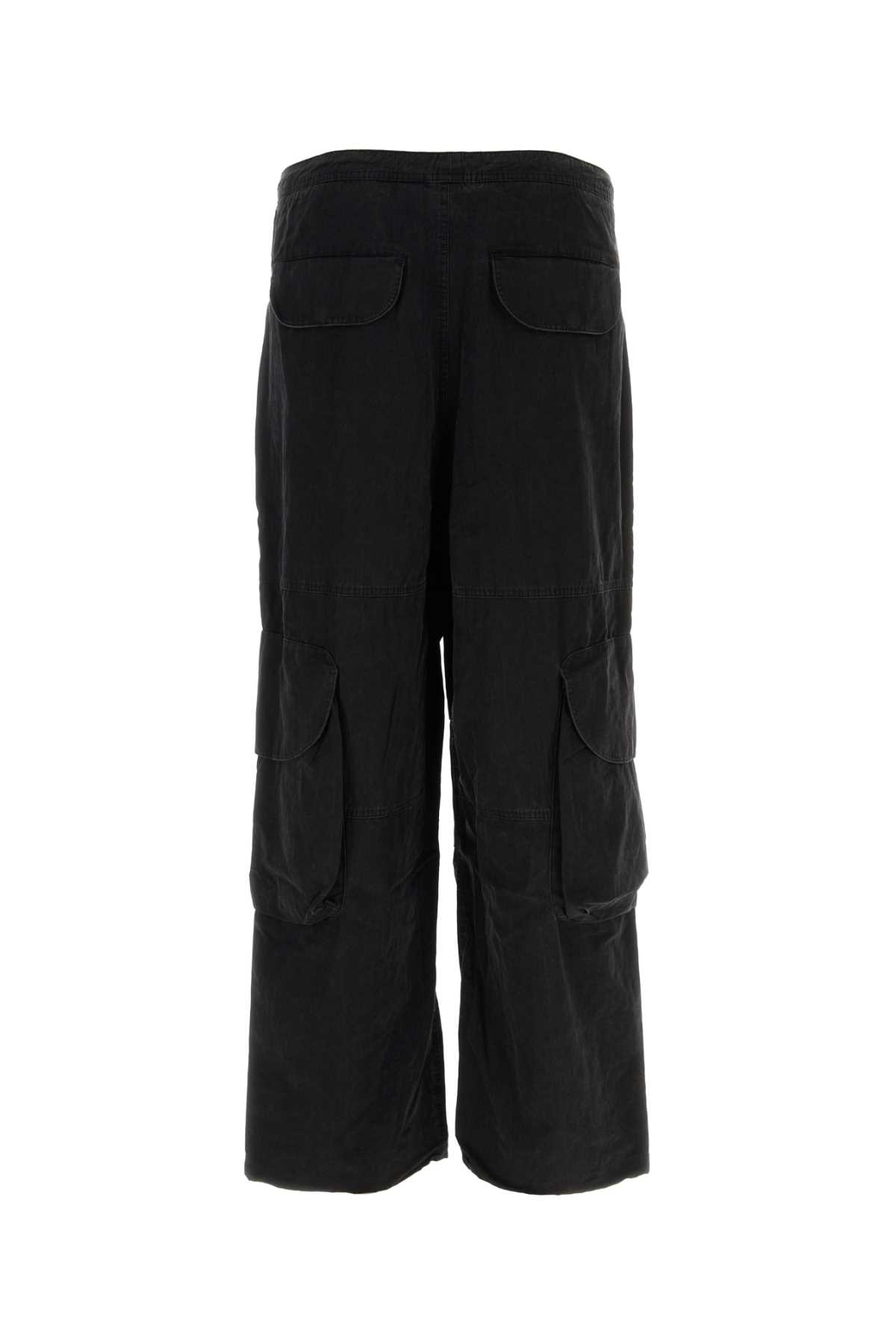 Shop Entire Studios Black Cotton Cargo Pant In Iron