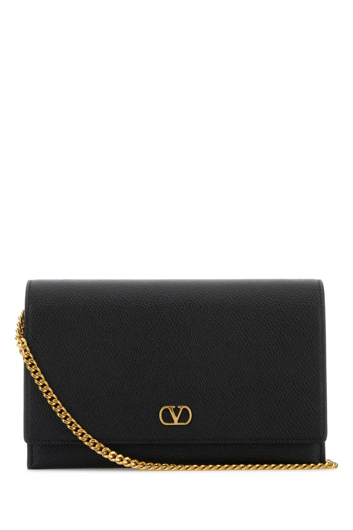 Valentino Vlogo Signature Chain Wallet In Black