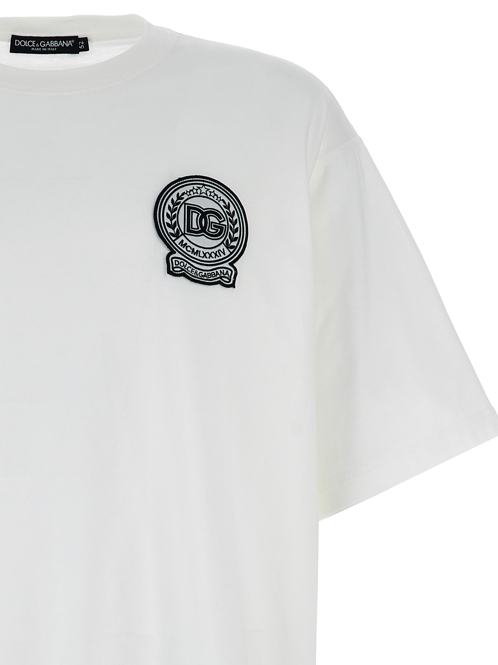 Shop Dolce & Gabbana Logo Patch T-shirt In White