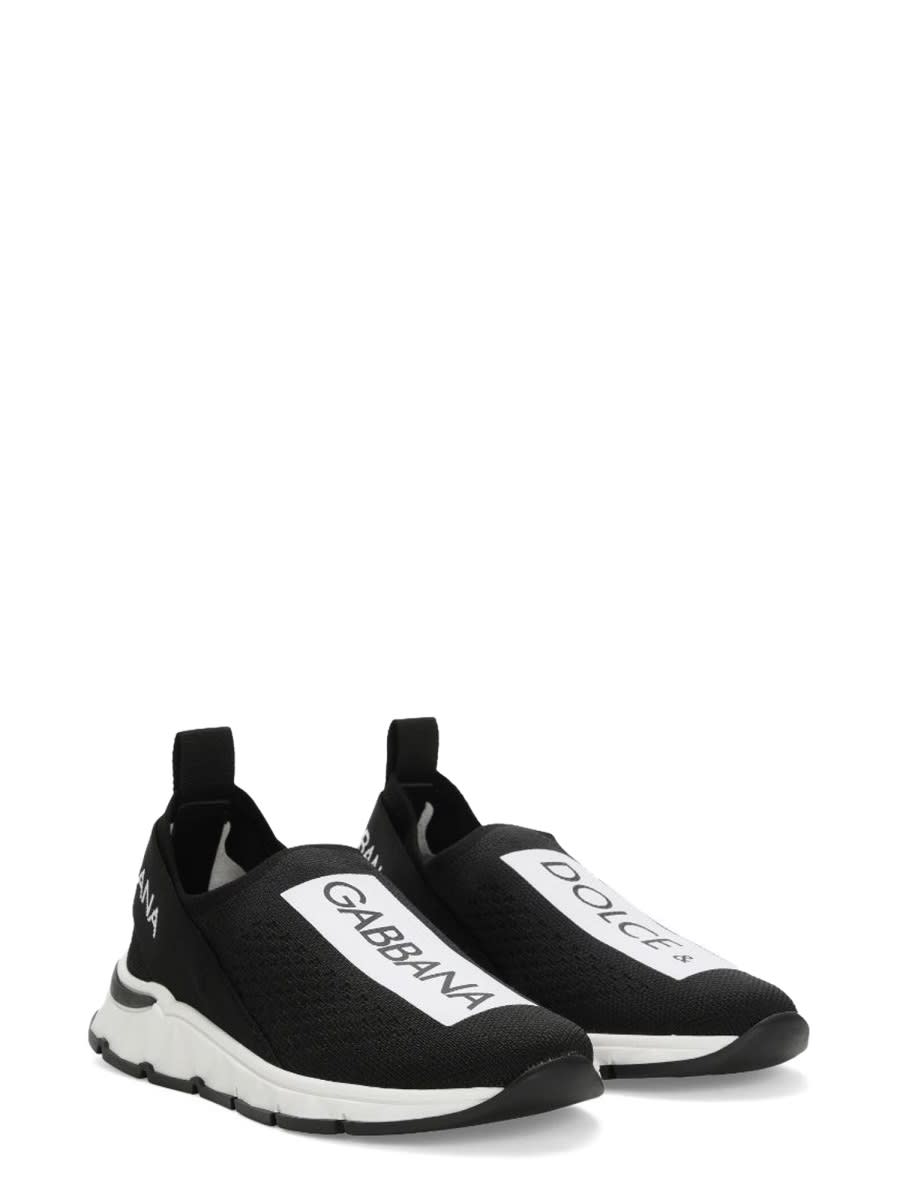 Shop Dolce & Gabbana Roma Slip-on Sneakers In Black