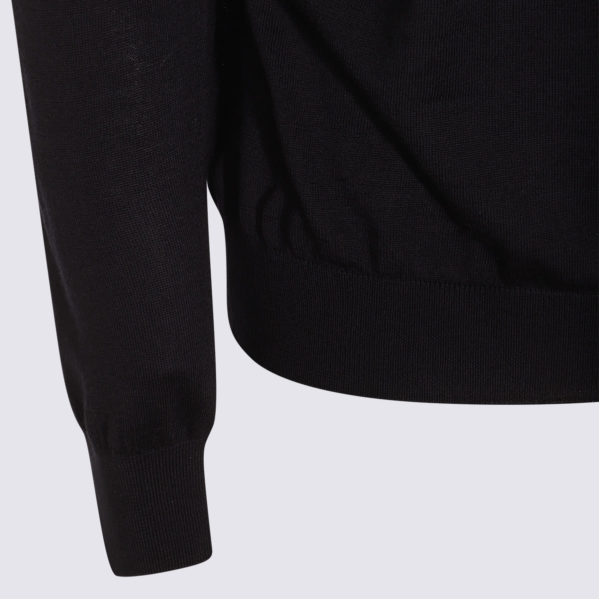 Malo Maglia Girocollo In Cashmere E Seta In Black