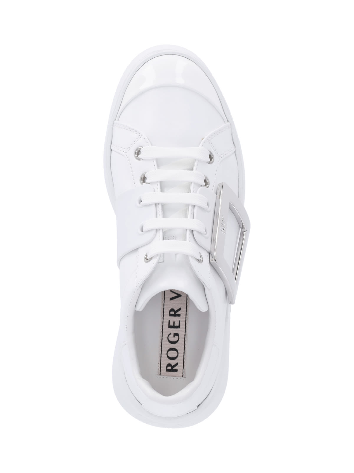 Roger Vivier Viv Skate Sneakers In White
