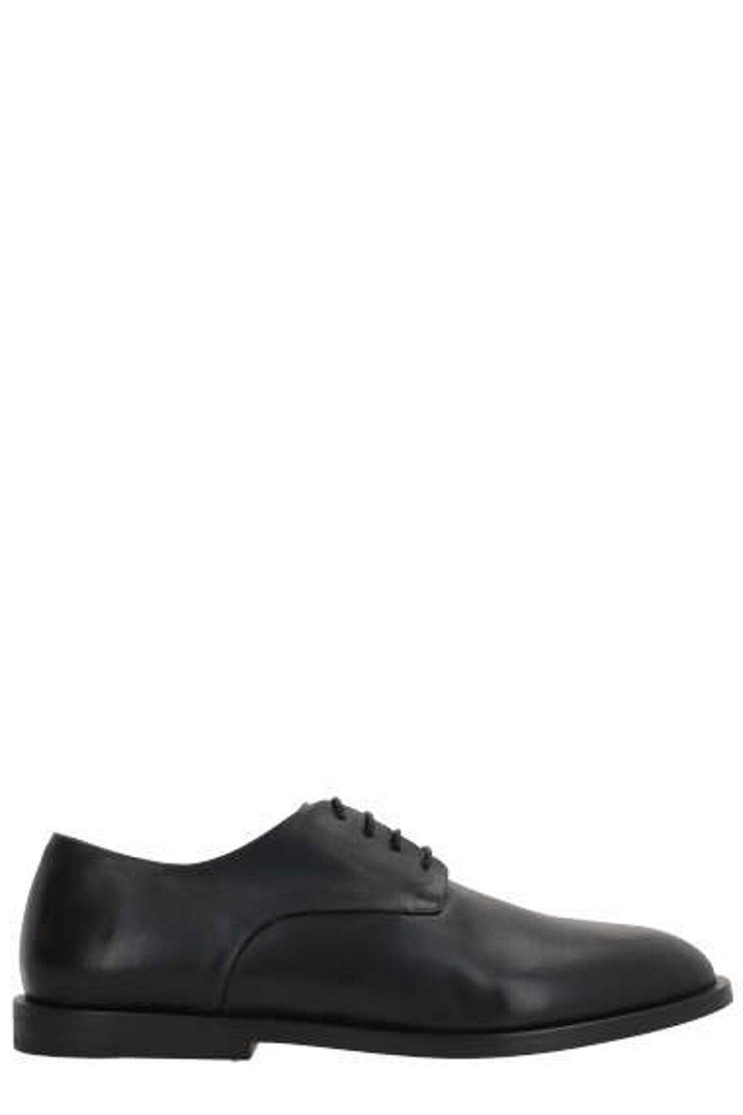 Shop Marsèll Almond Toe Mentone Derby Shoes In Black