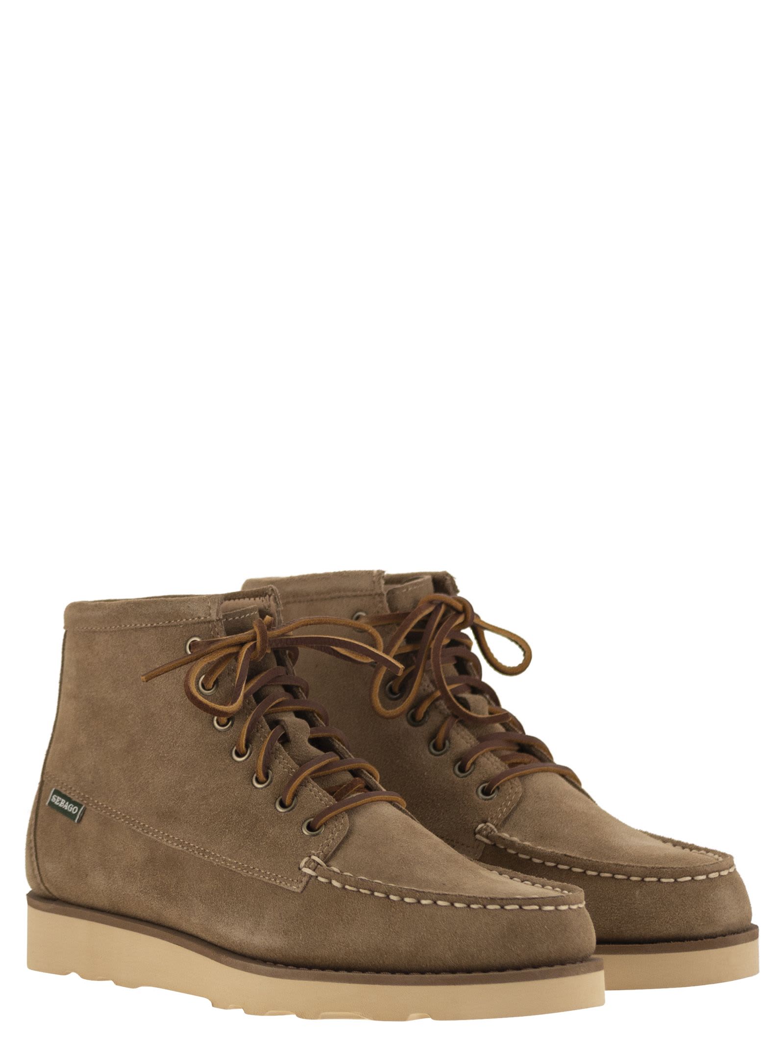 Shop Sebago Tala - Suede Ankle Boots In Tobacco