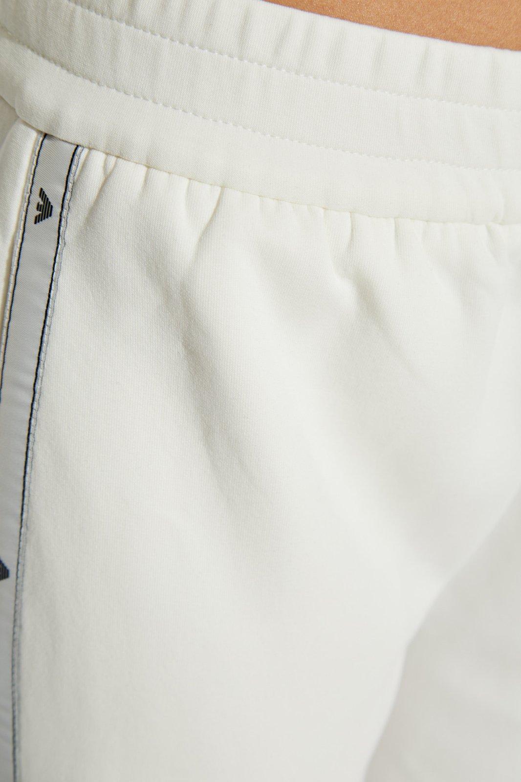 Shop Emporio Armani Sweatpants With Side Stripes In White