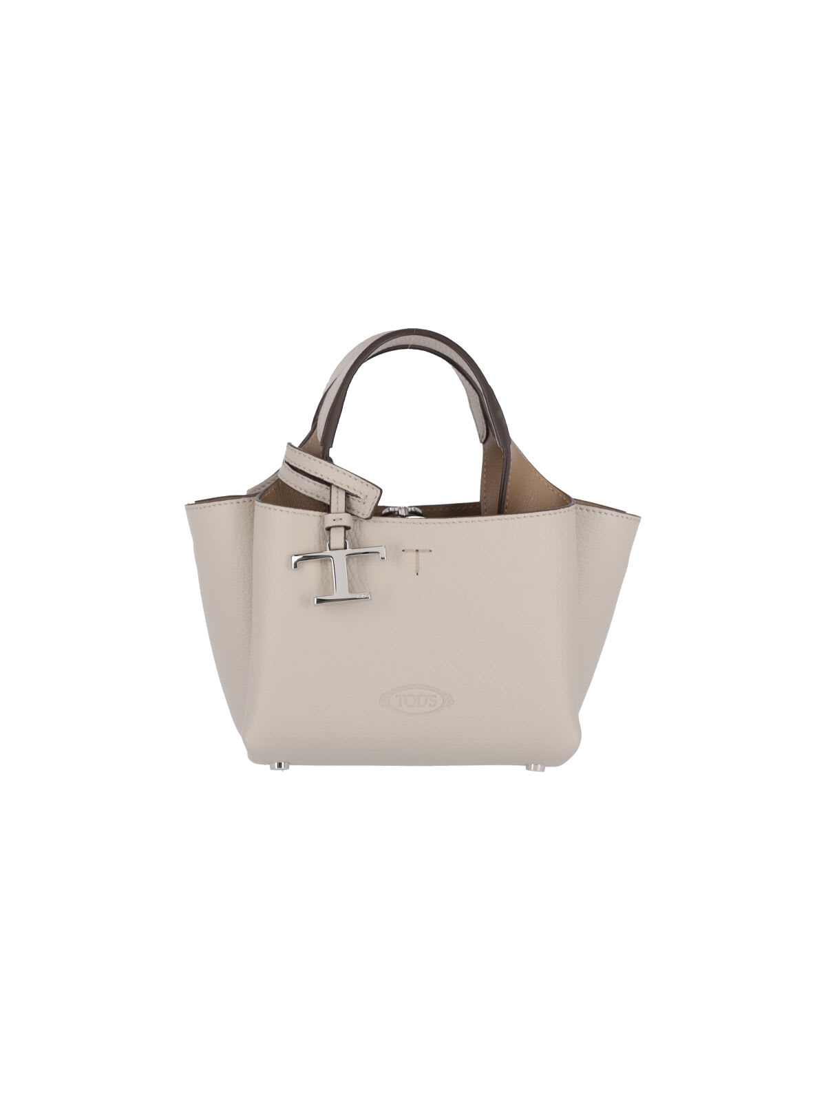 Tod's Shoulder Bag With Detachable Strap And Top Handles In White