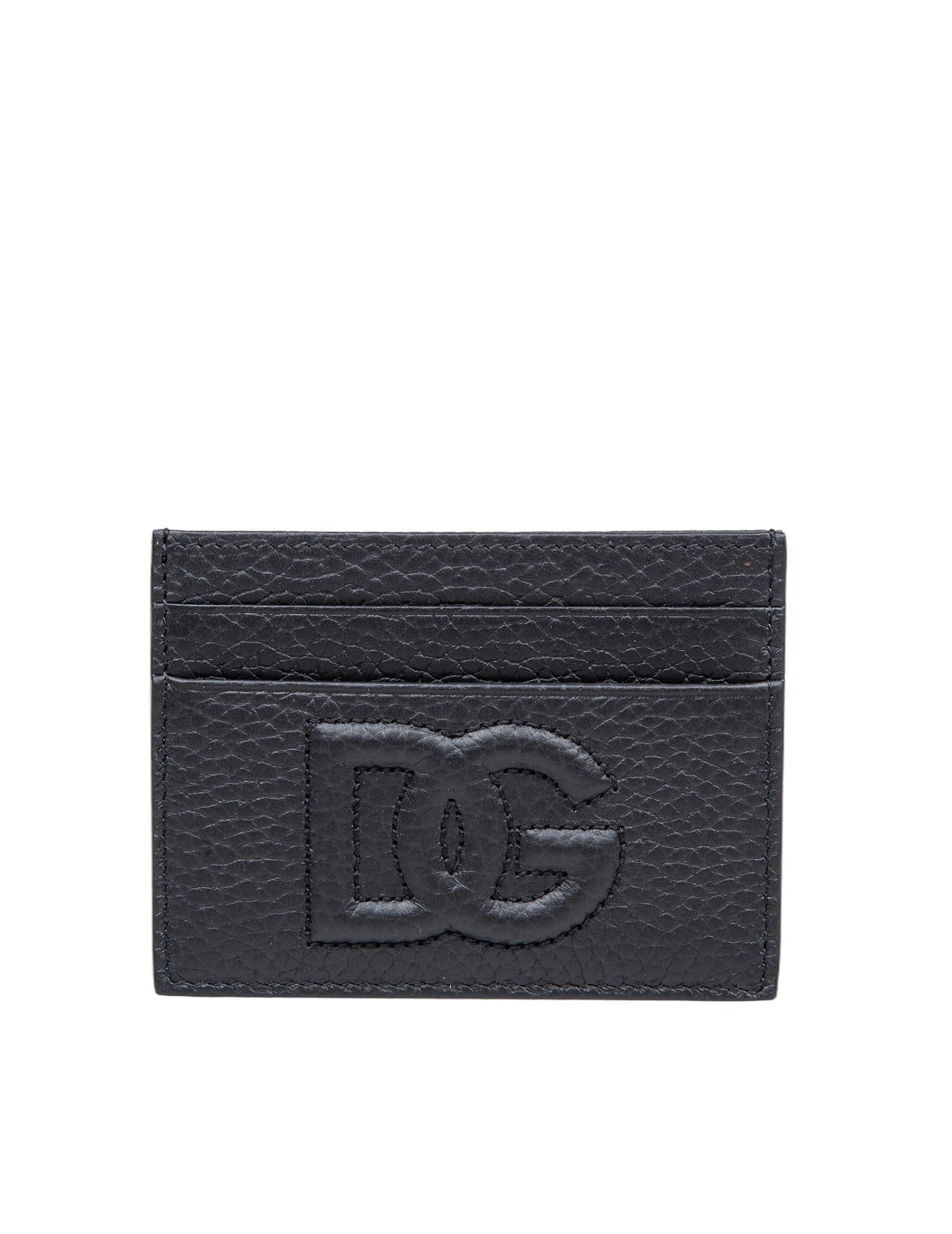 Shop Dolce & Gabbana Leather Card Holder Color Black