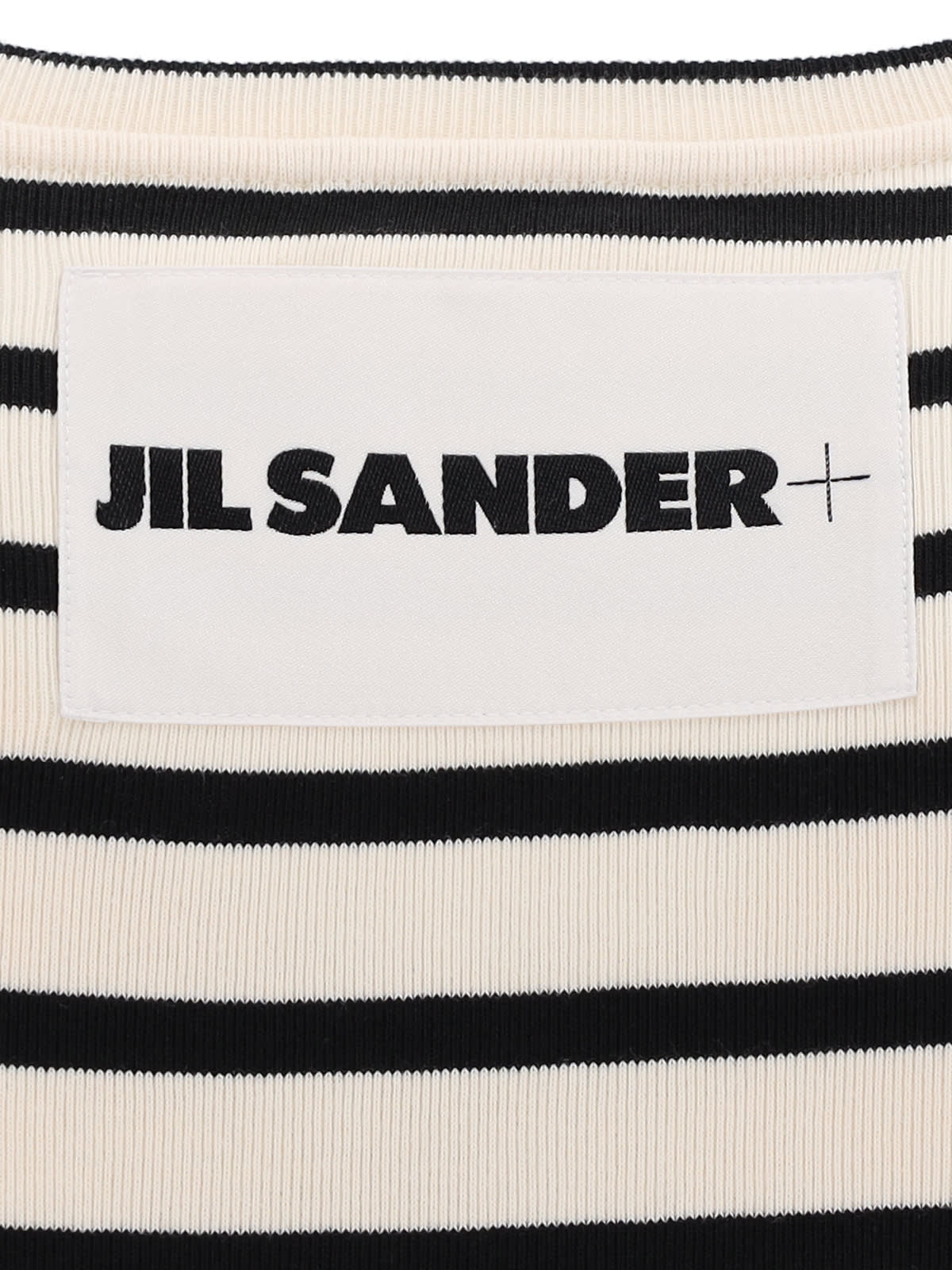 Jil Sander Horizontal Stripe-print Sweatshirt In Gray
