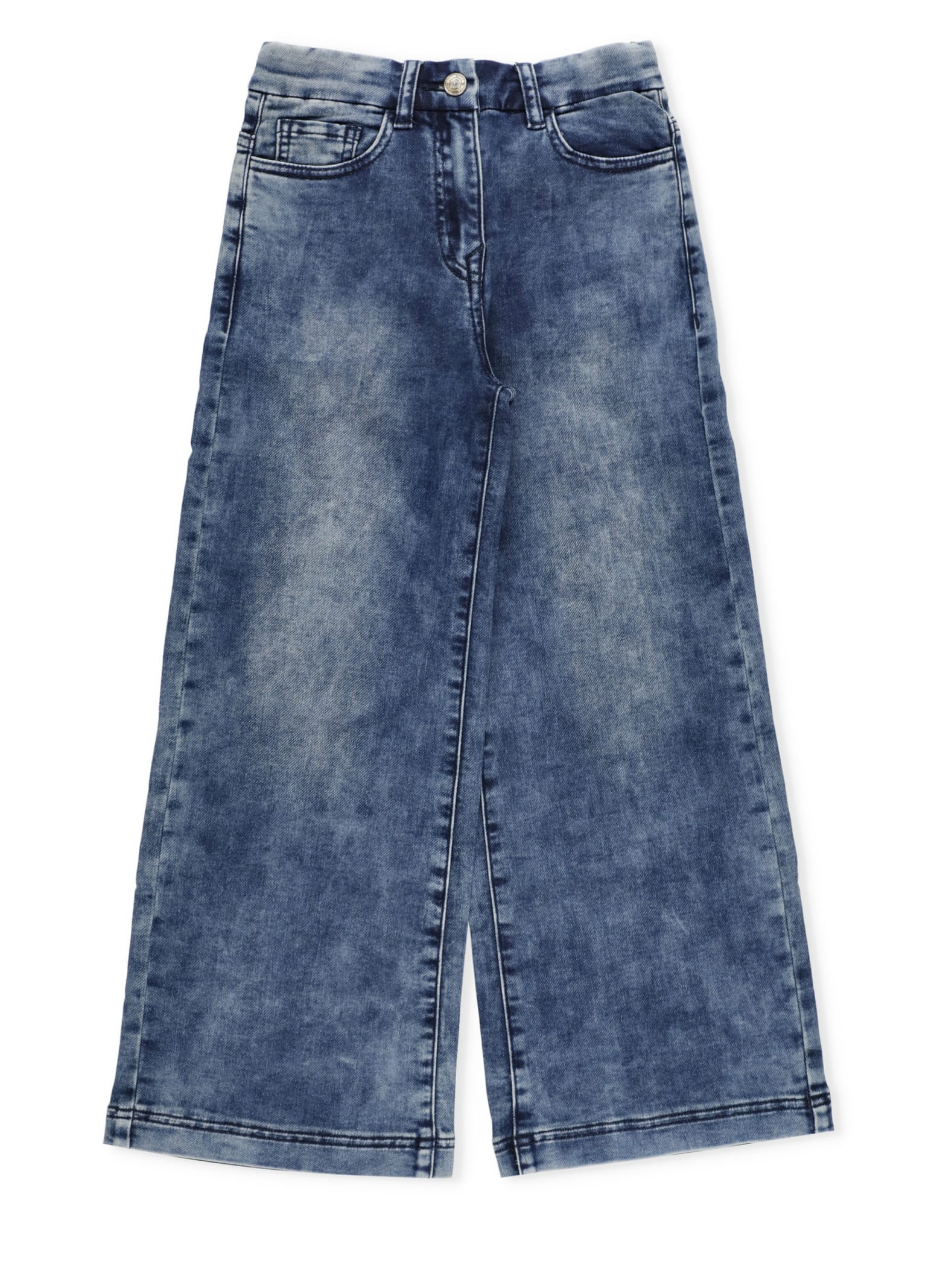 Monnalisa Kids' Cotton Jeans In Blue