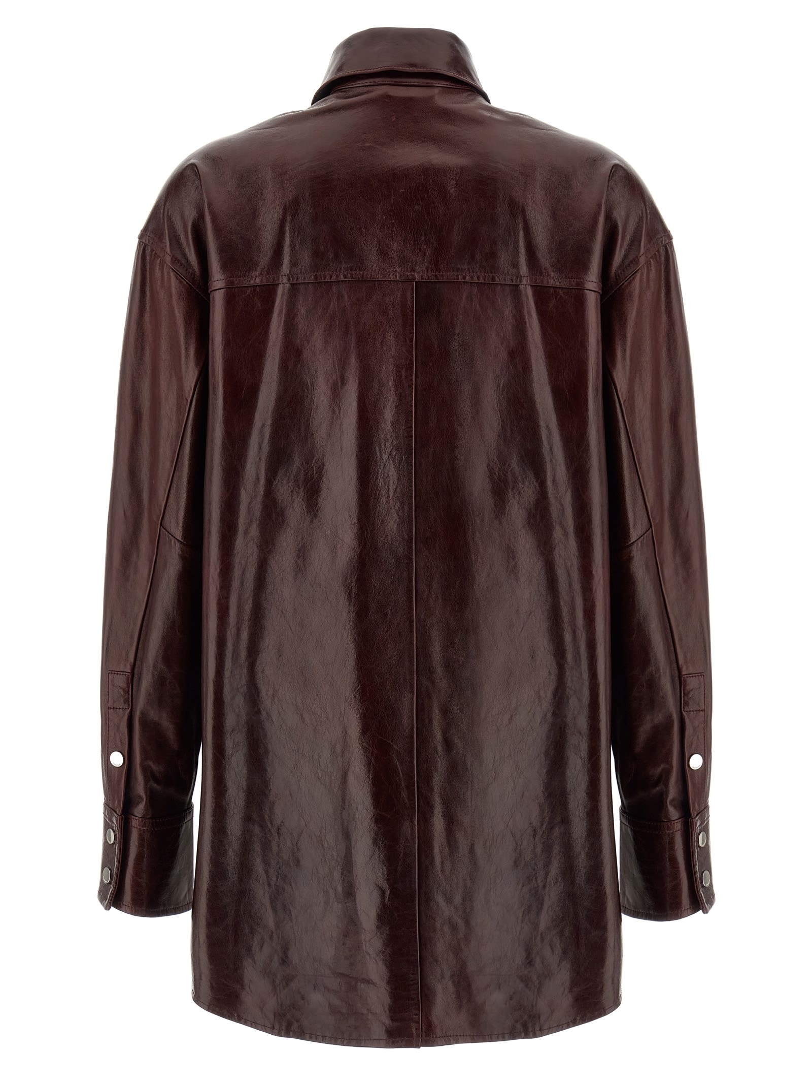 Sportmax Longline Shirt With Chest Pocket And Collar In Multi