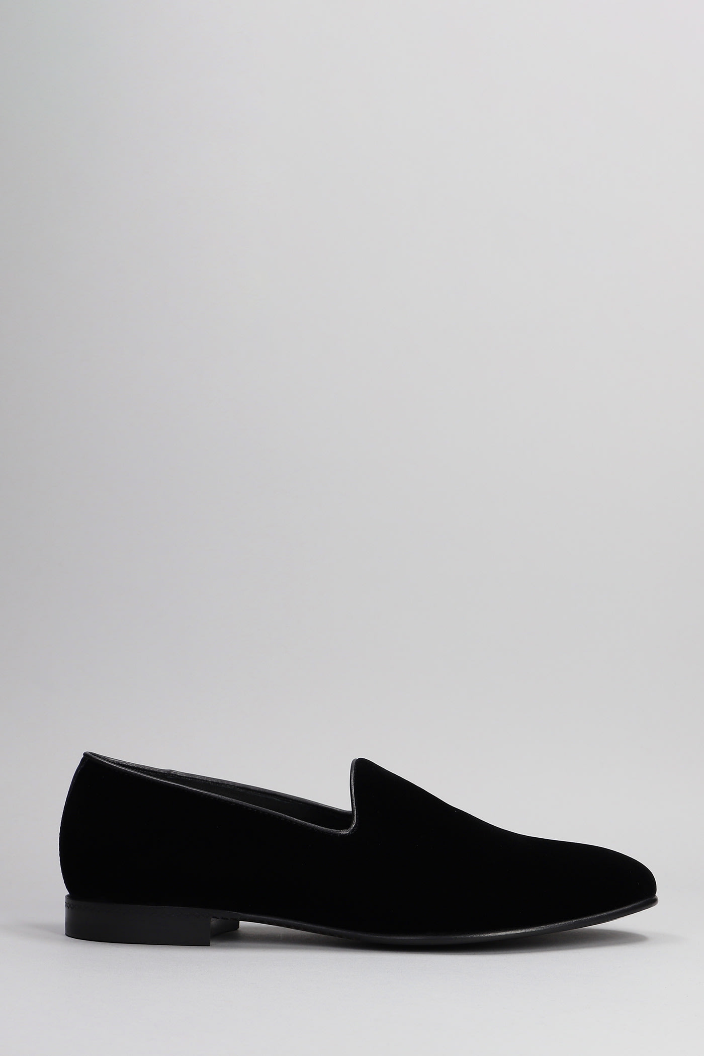 Ermenegildo Zegna Loafers In Black Velvet