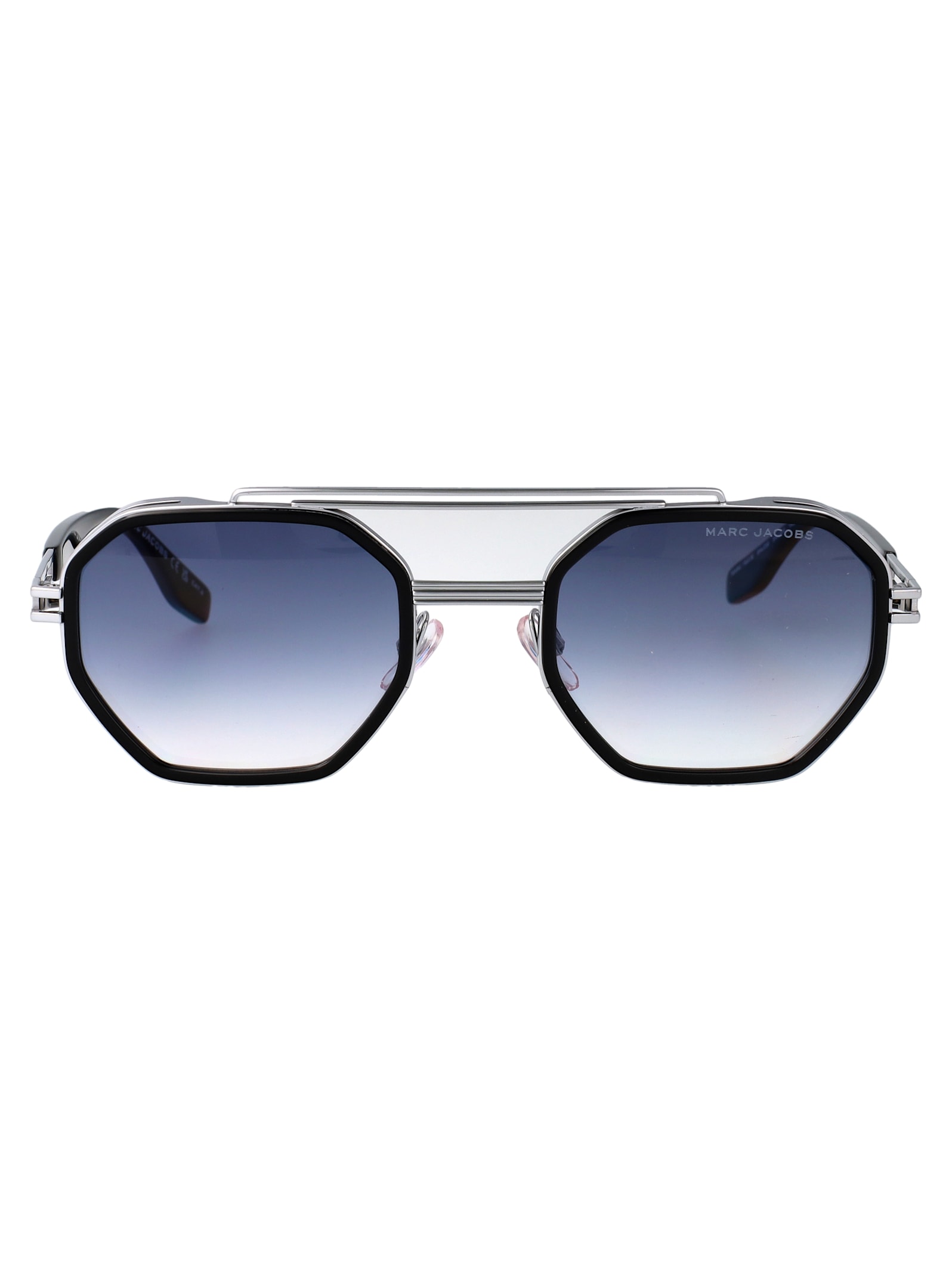 Marc Jacobs Palladium Black Titanium Sunglasses In Black