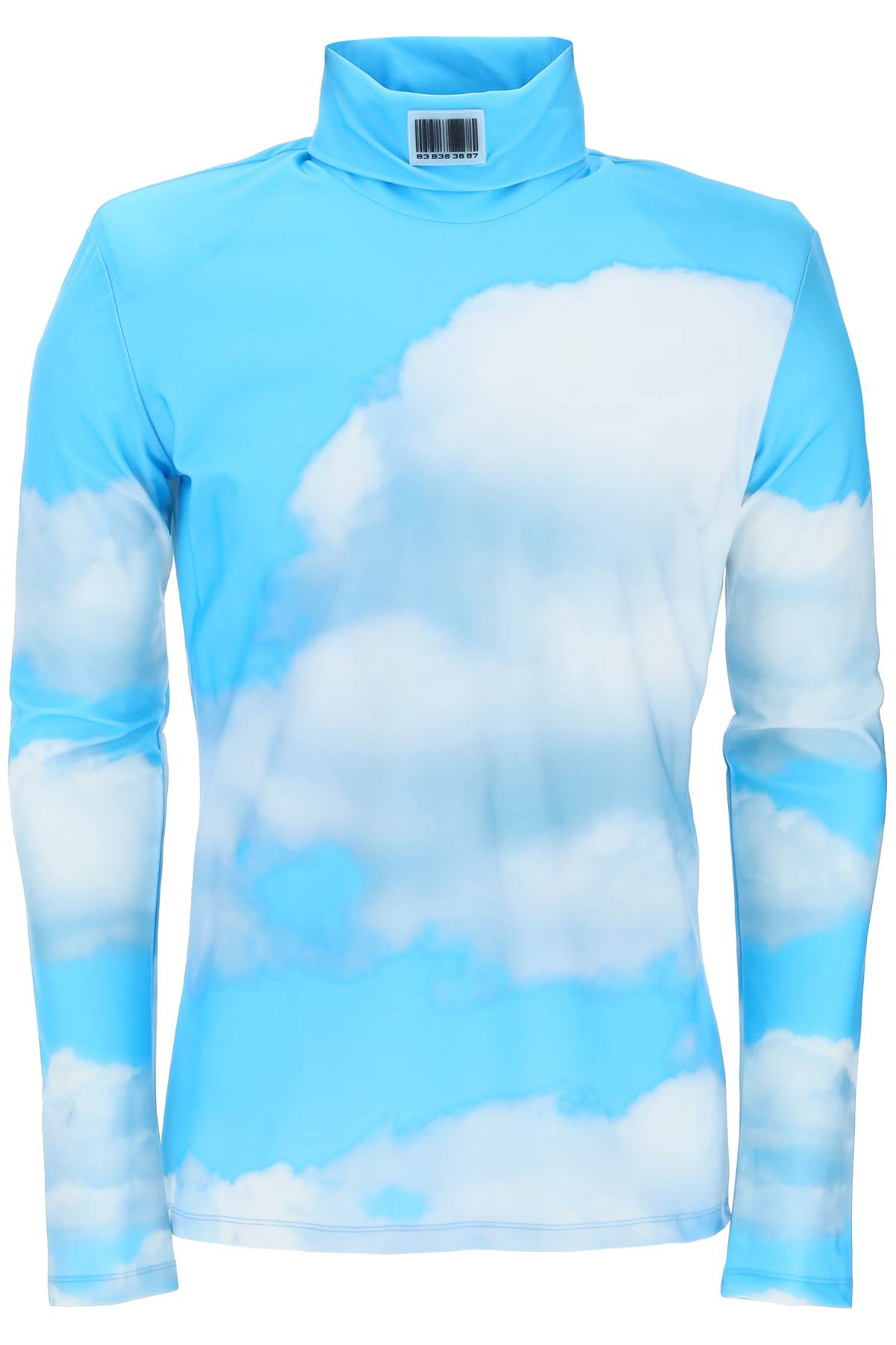 VTMNTS Barcode Sky Long Sleeve Turtleneck Lycra T-shirt
