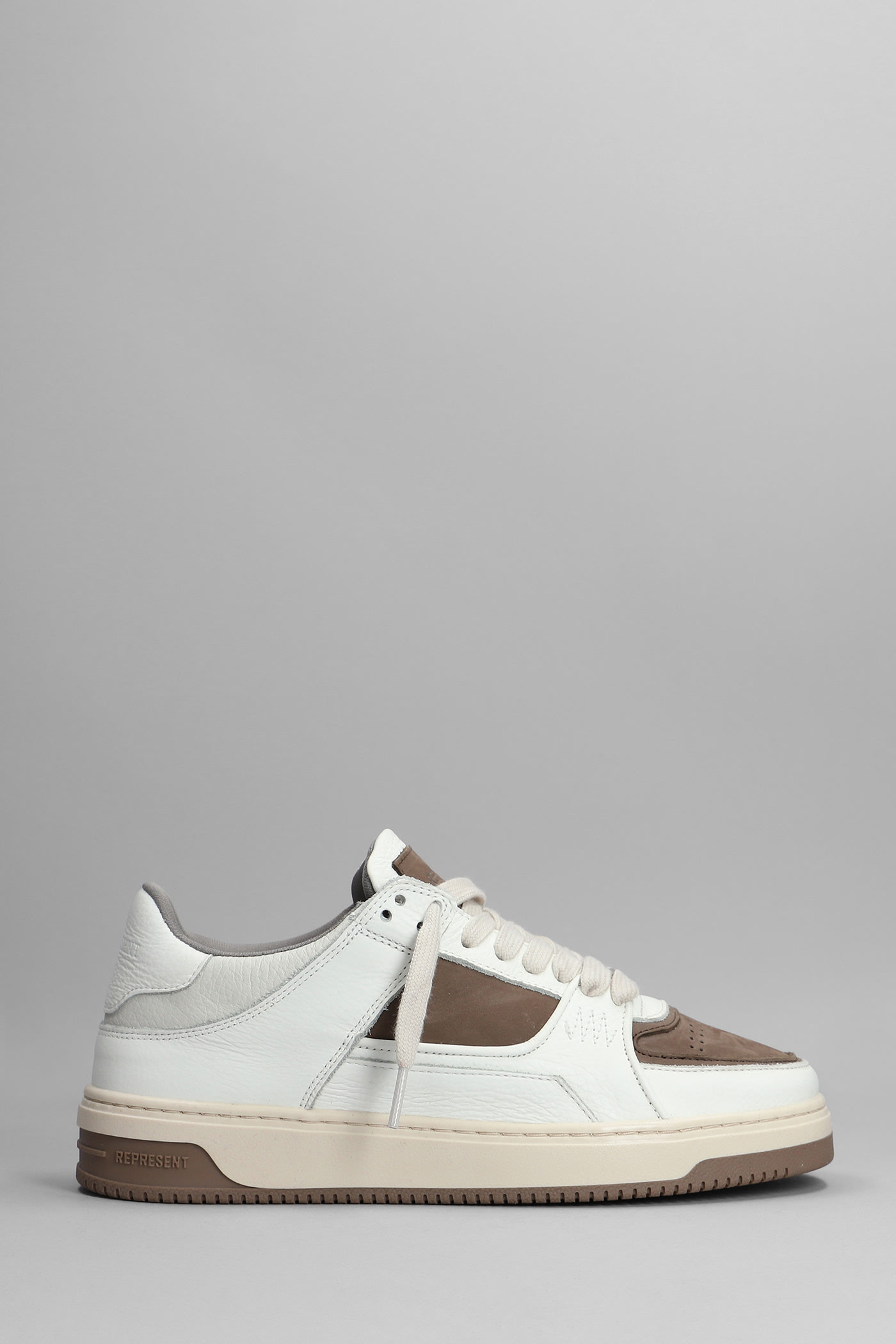 REPRESENT APEX SNEAKERS IN WHITE LEATHER