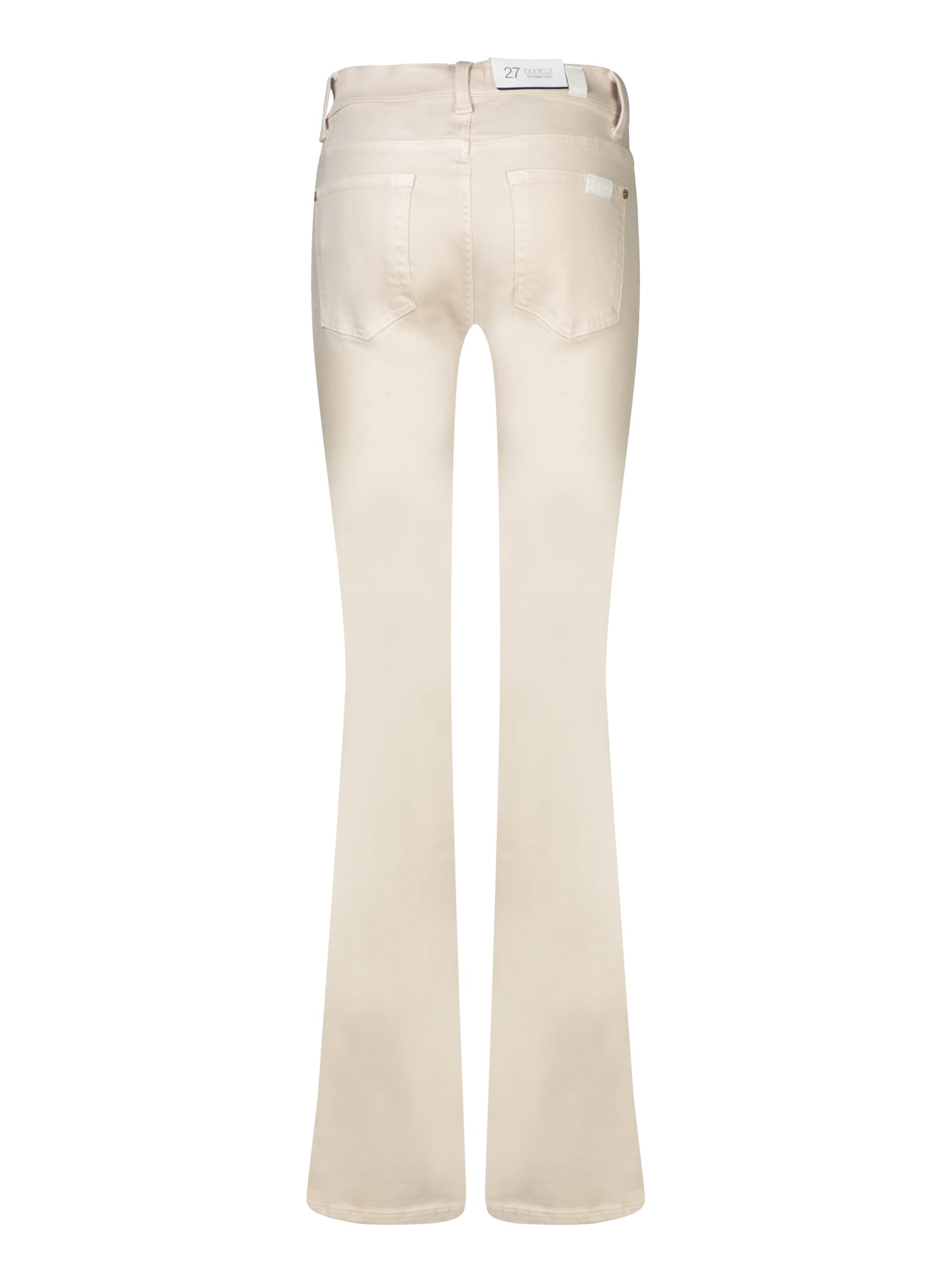 Shop 7 For All Mankind Ivory Coated Bootcut Jeans In White