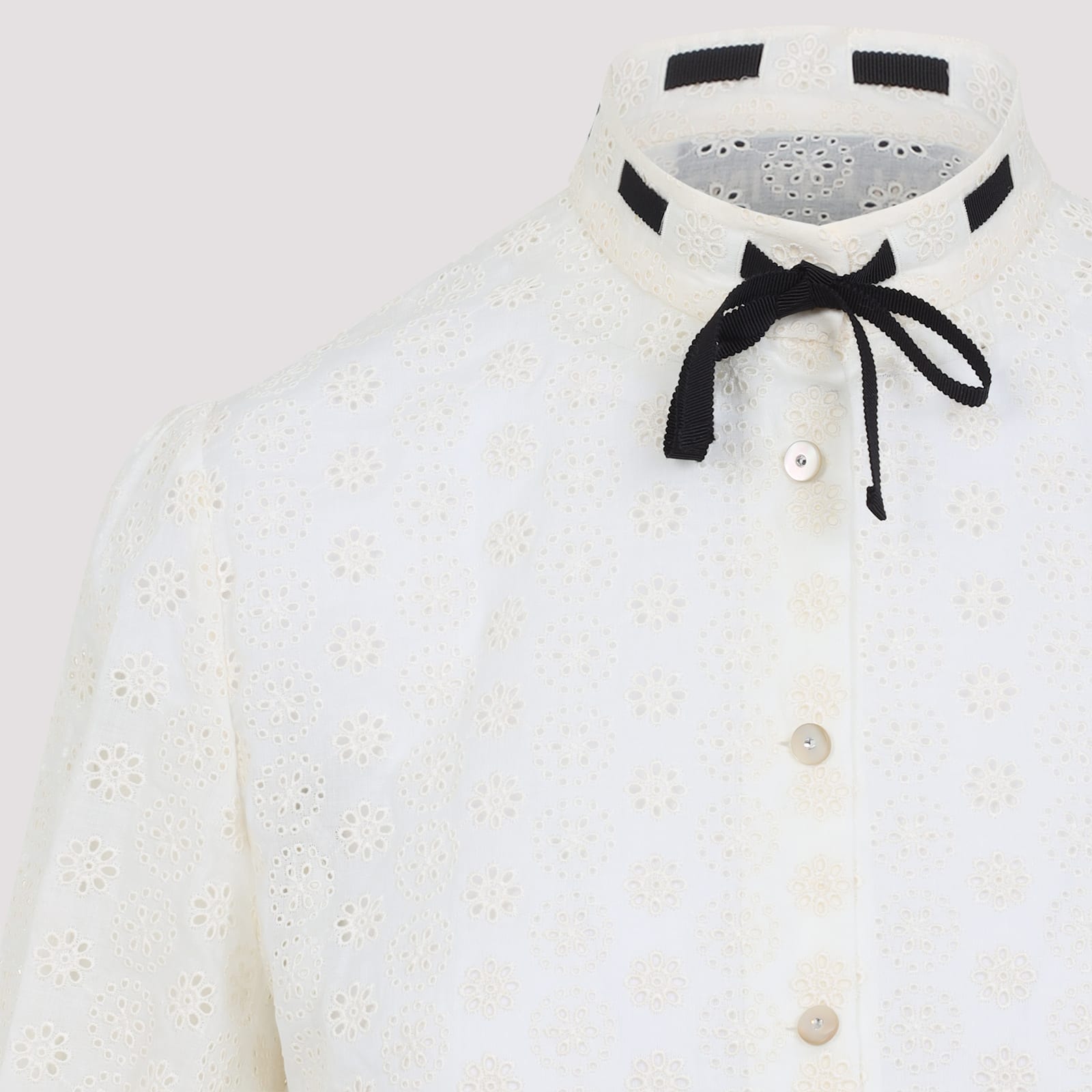 Valentino Soft Cotton Blend Shirt In White