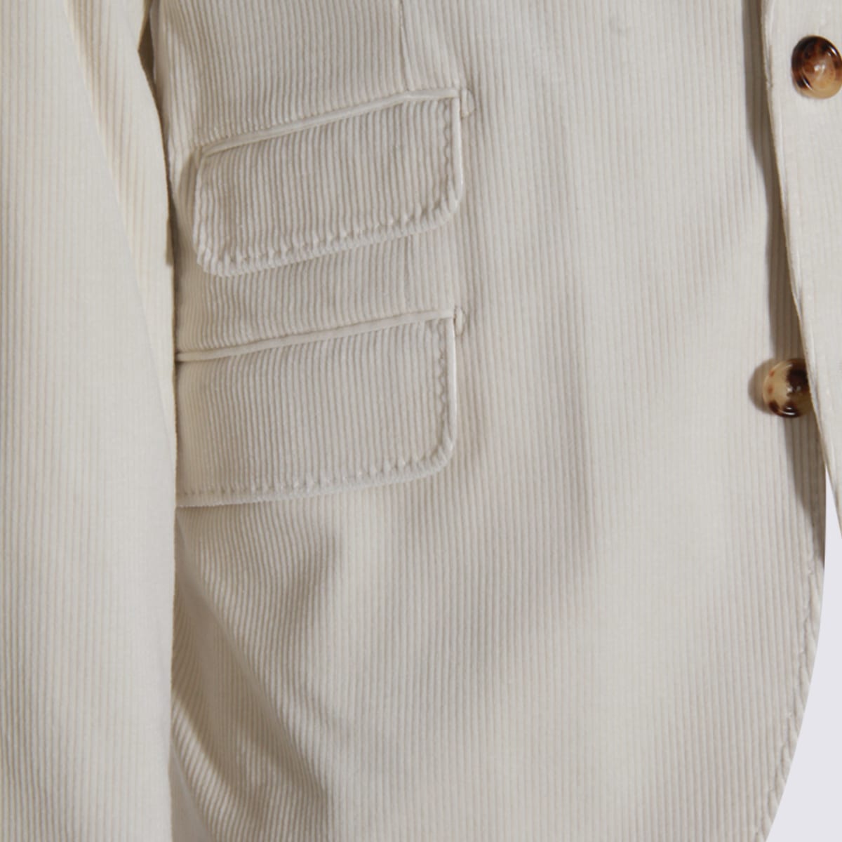 Brunello Cucinelli Velvet Blazer Jacket In White