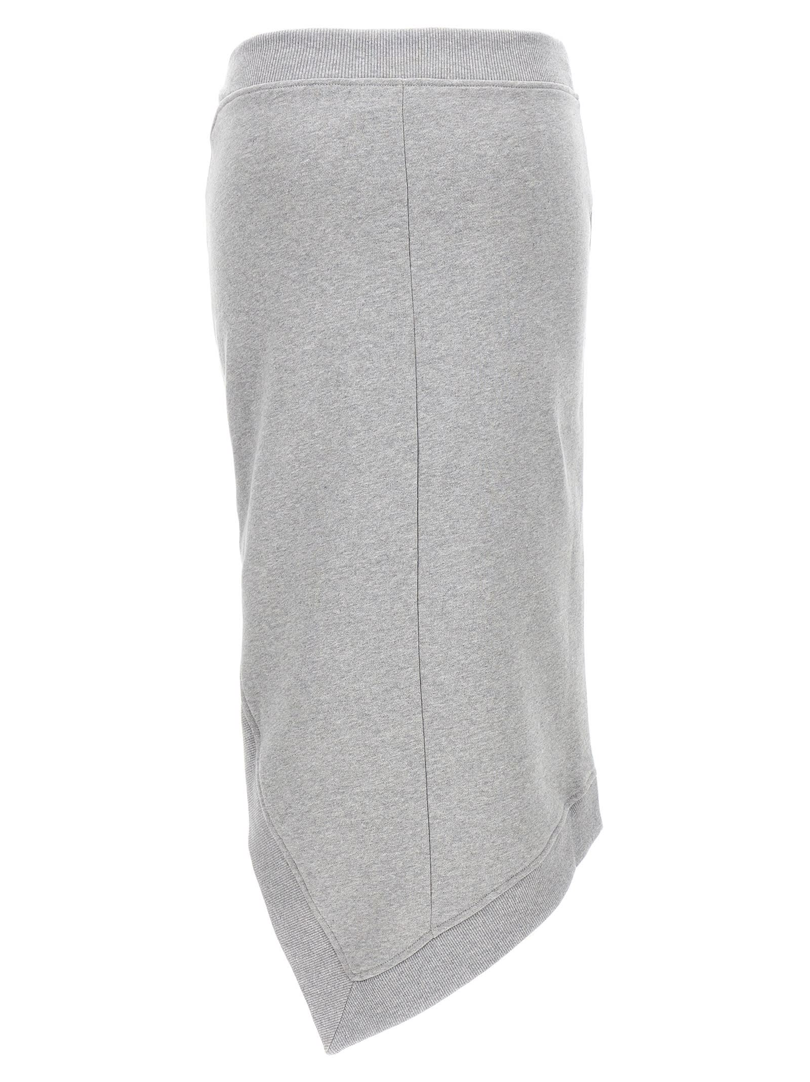 Shop Attico Asymmetrical Midi Skirt In Gray