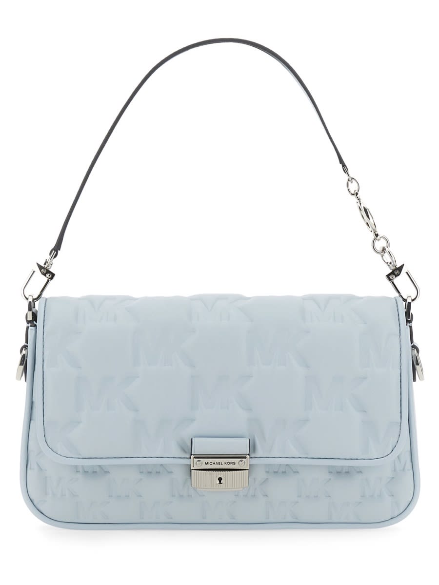 Michael Kors Leather Shoulder Bag In Blue