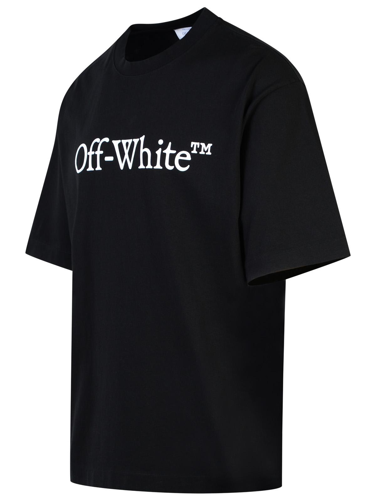 Shop Off-white Big Bookish Black Cotton T-shirt