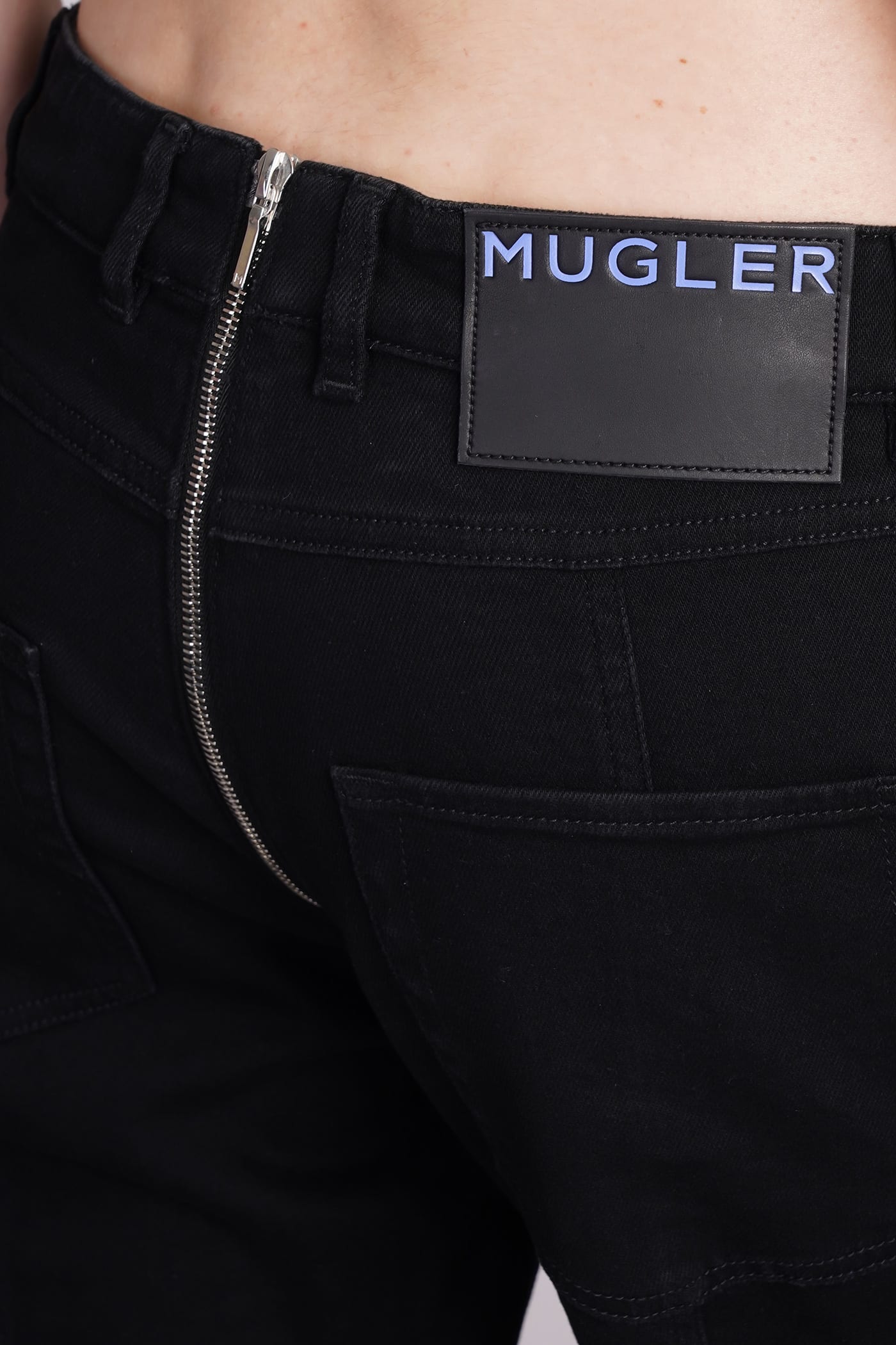 Shop Mugler Jeans In Black Denim