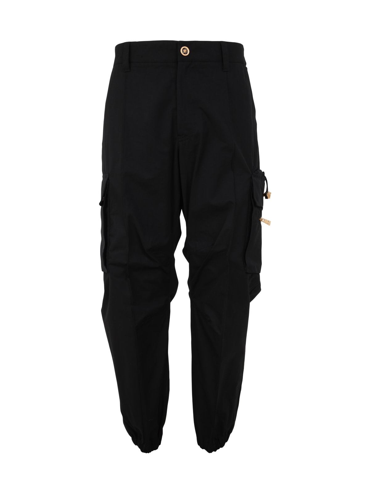 VERSACE COTTON POPELINE INFORMAL PANTS