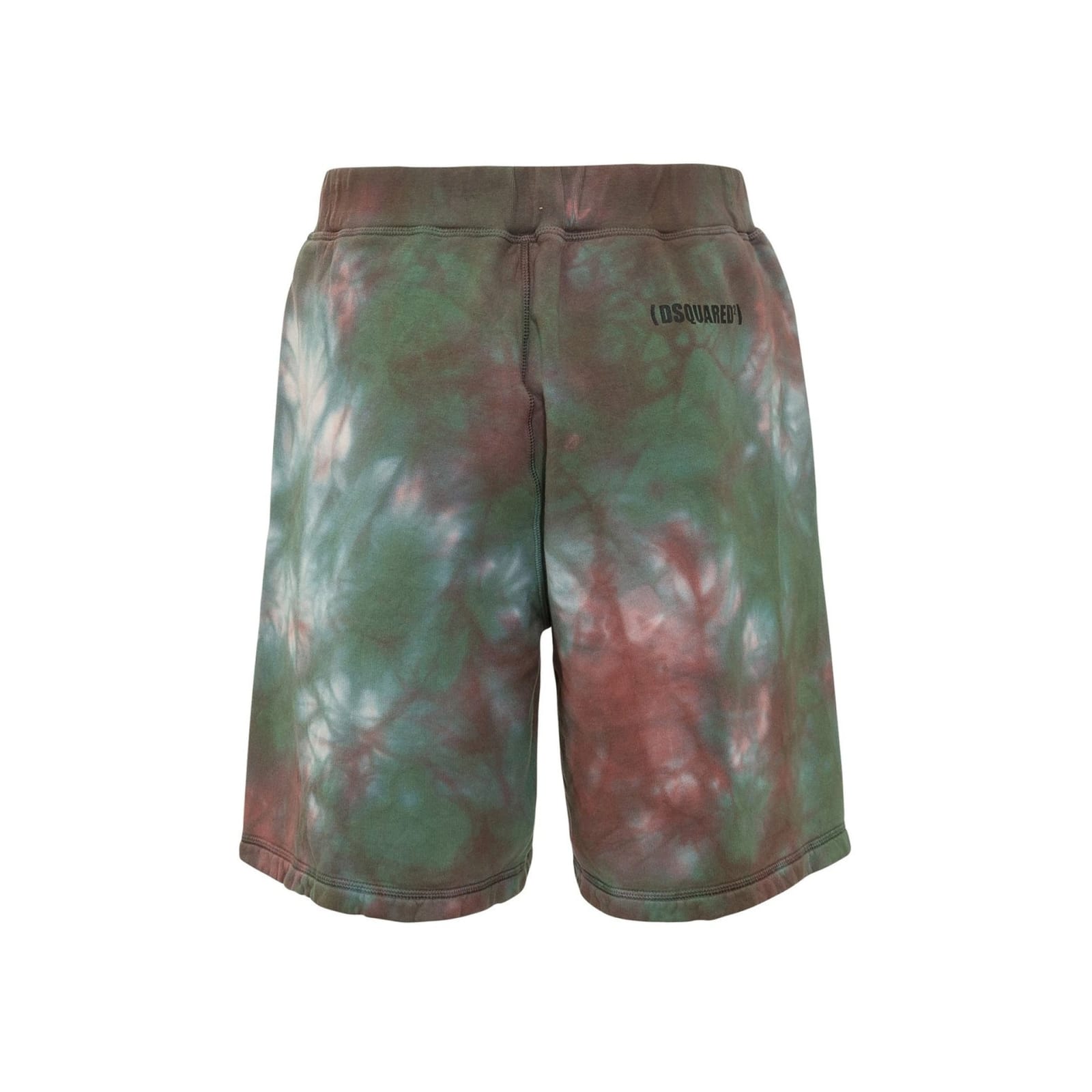 Shop Dsquared2 Cotton Tie-dye Shorts In Green