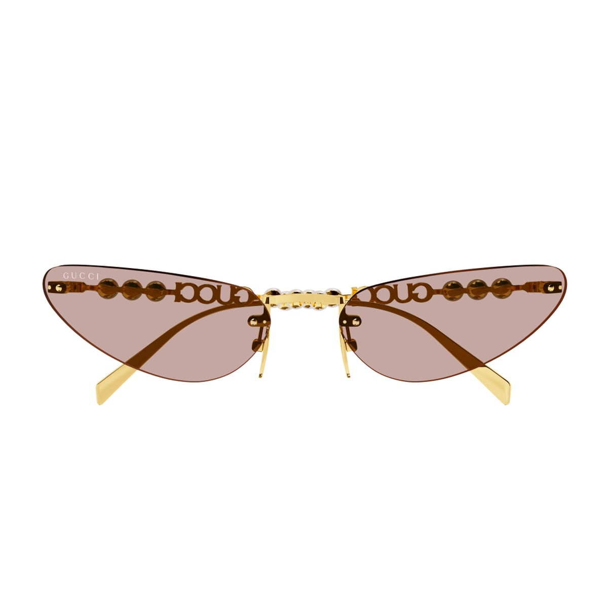 Gucci Gg1920s Linea Name Of Brand 004 Gold Pink Sunglasses In Gold