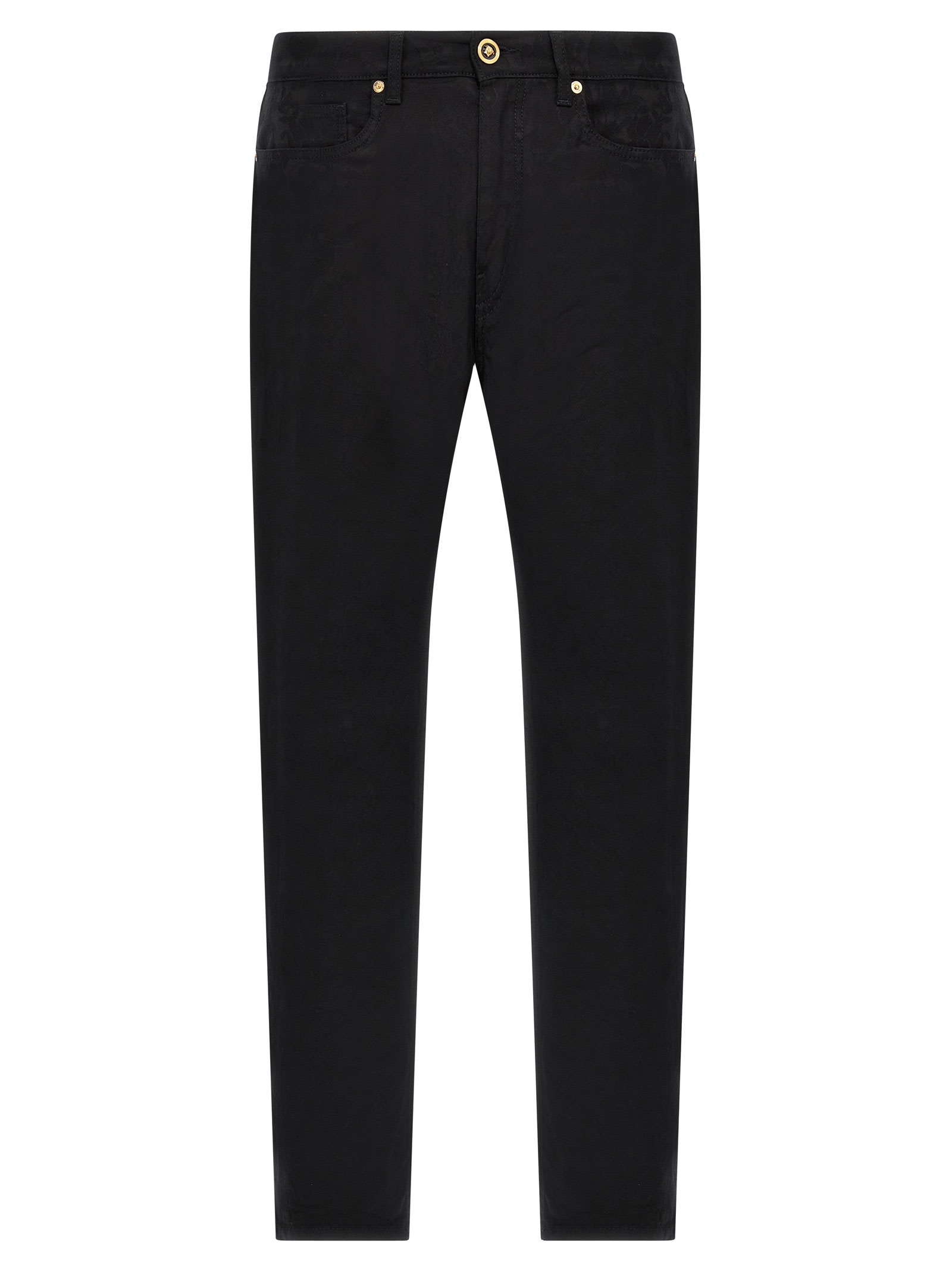 Versace Black Barocco Pants In Black