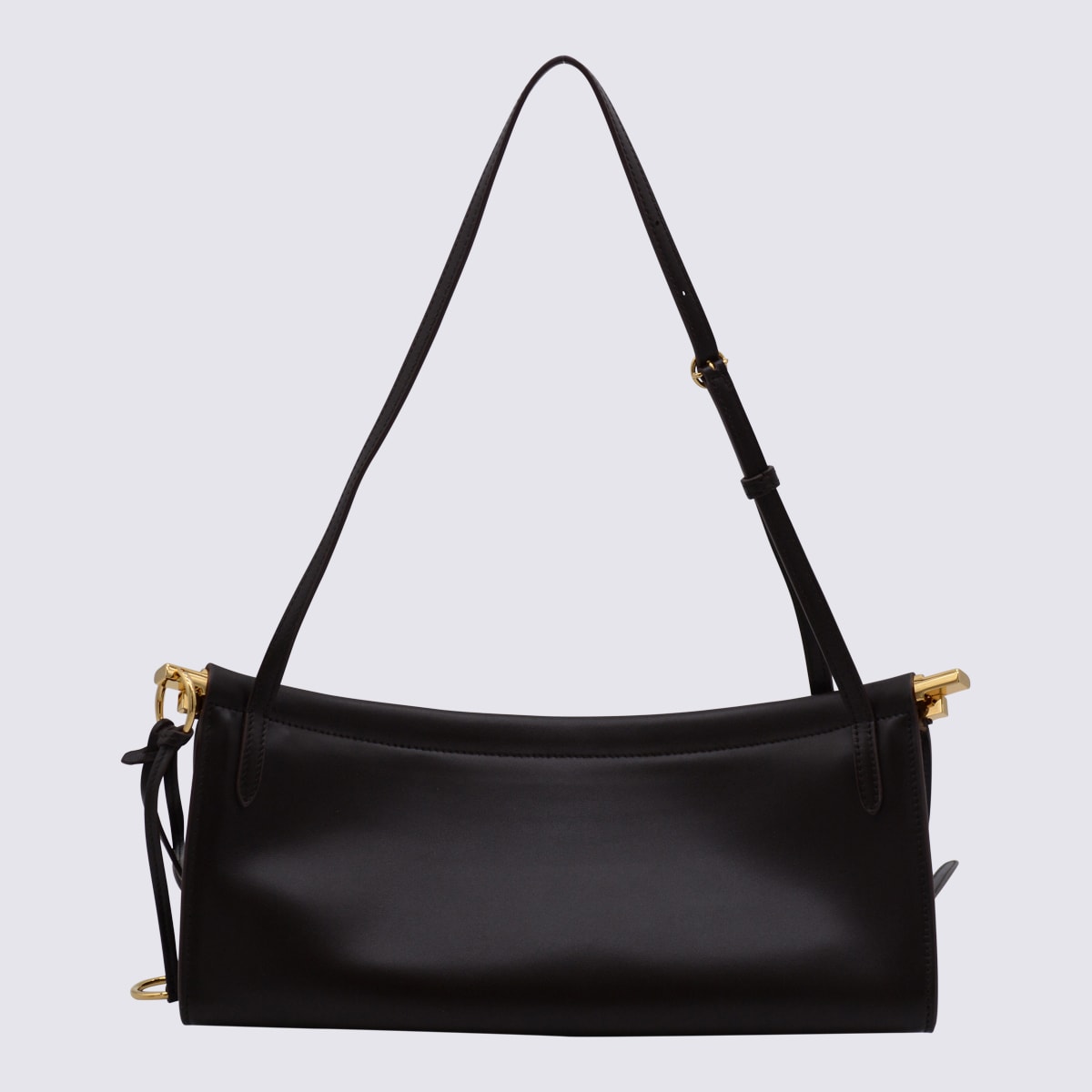 Alaïa Dark Brown Leather East West Medium Crossbody Bag In Brown