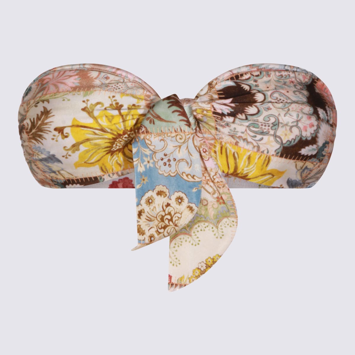 Zimmermann Daylight Fixed-knot Bikini Top In Multi