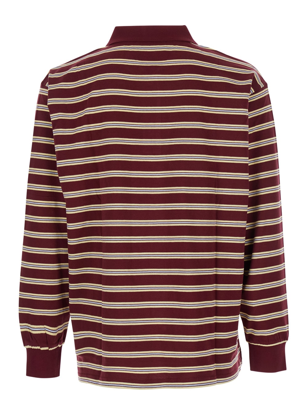 Dunst Bordeaux Sweater With All-over Striped Motif And Front Logo In Cotton Woman In Multi