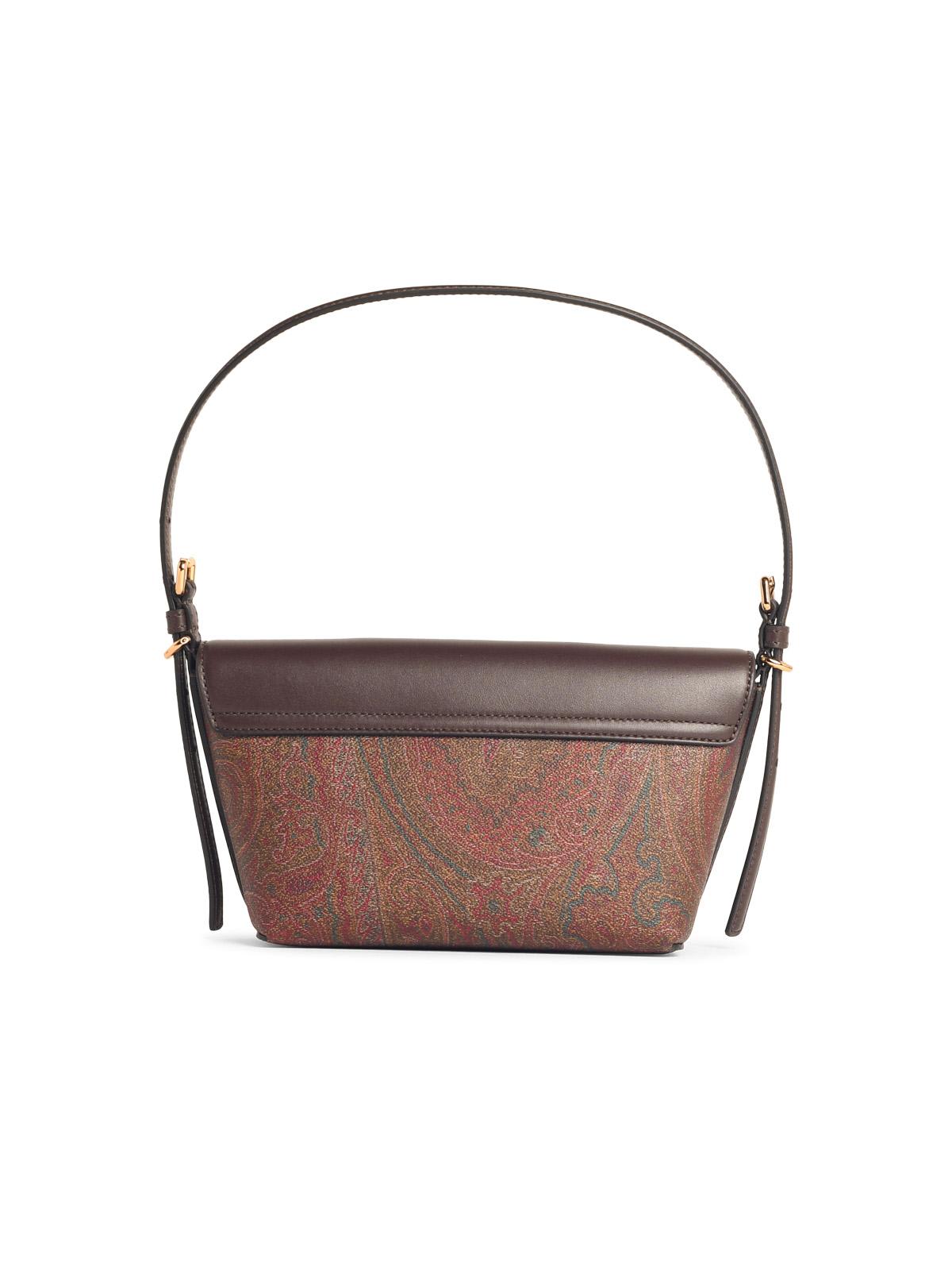 ETRO BARCHETTA BROWN COTTON BLEND BAG 