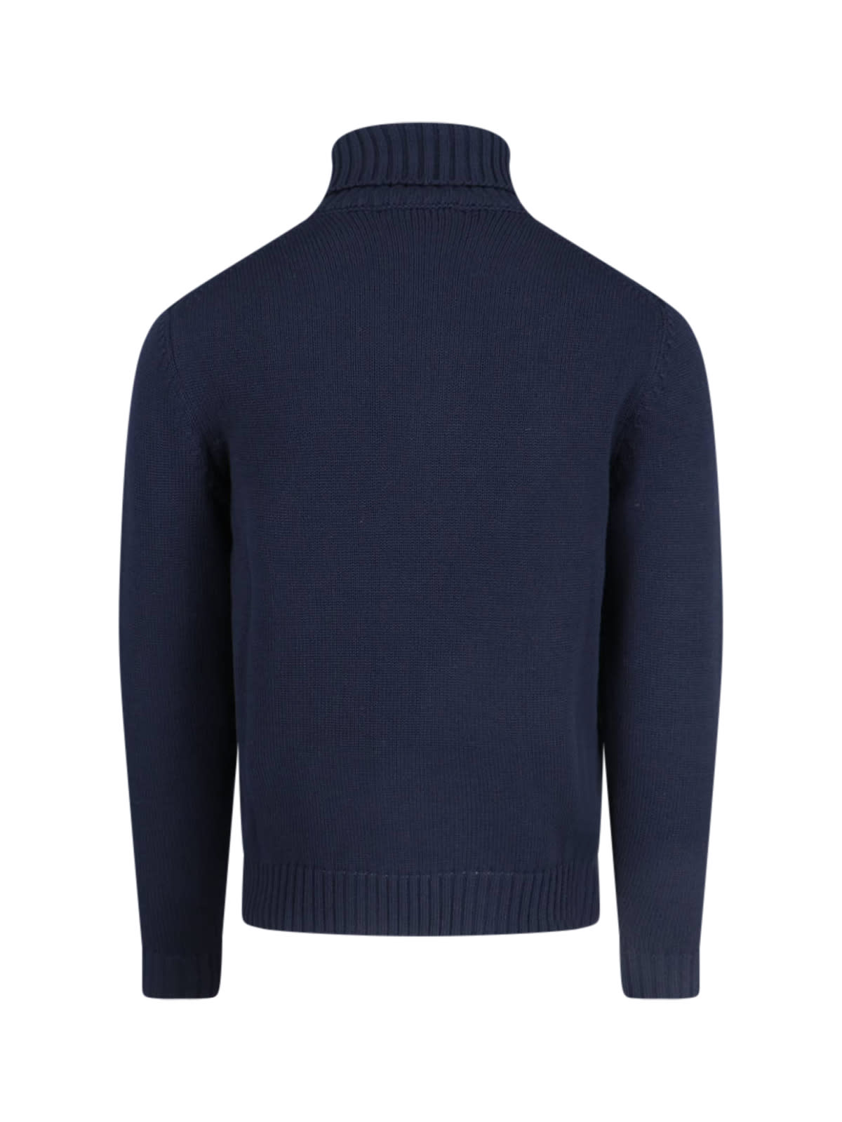 Shop Zanone Classic Turtleneck Sweater In Blue