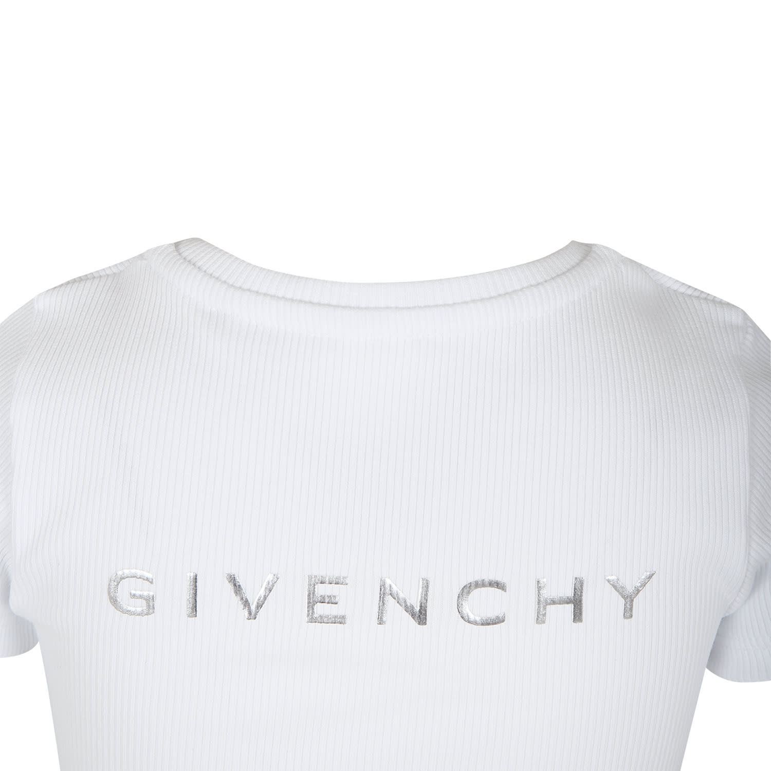 Shop Givenchy White T-shirt For Girl With 4g Motif In Bianco