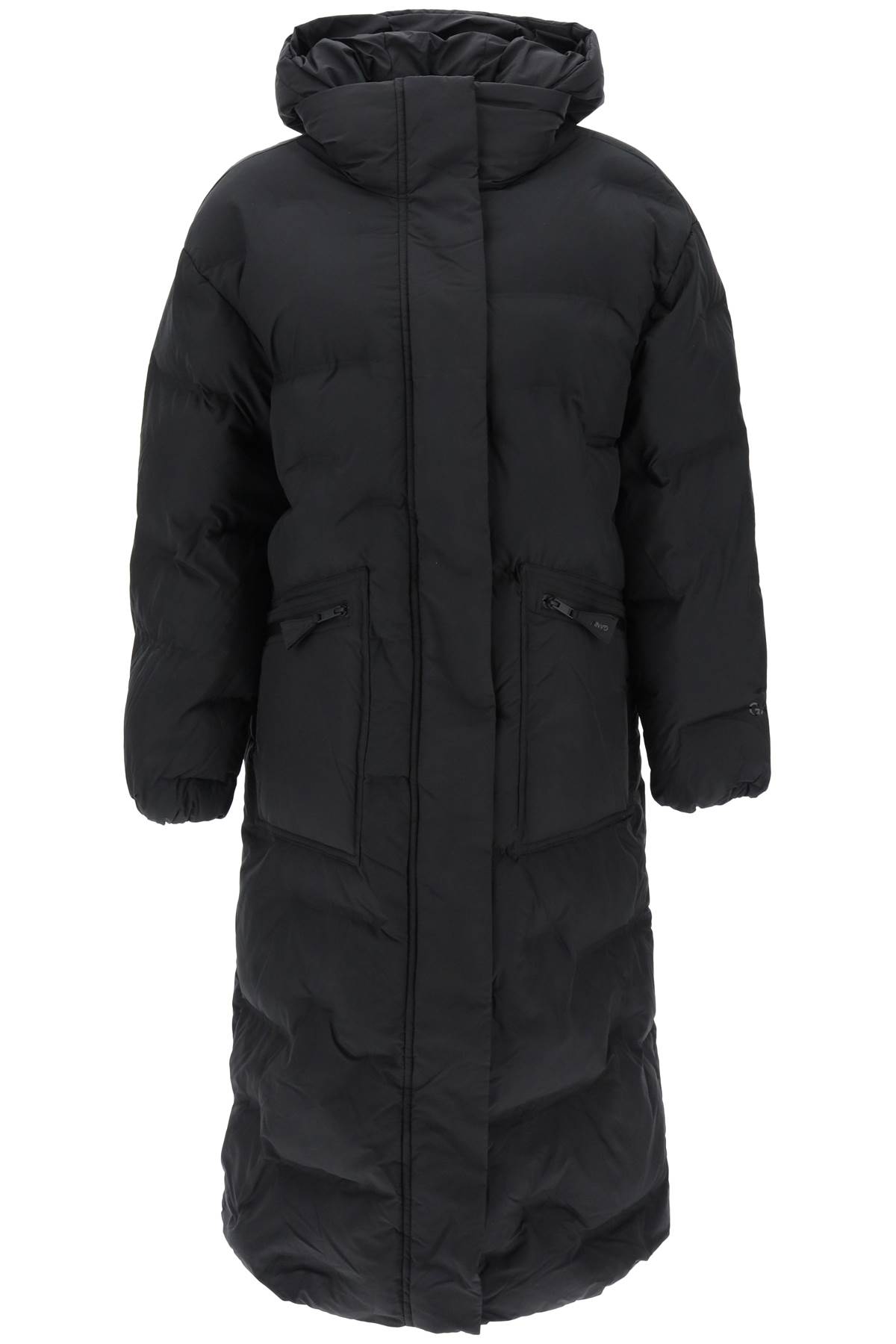 ganni oversized long puffer coat