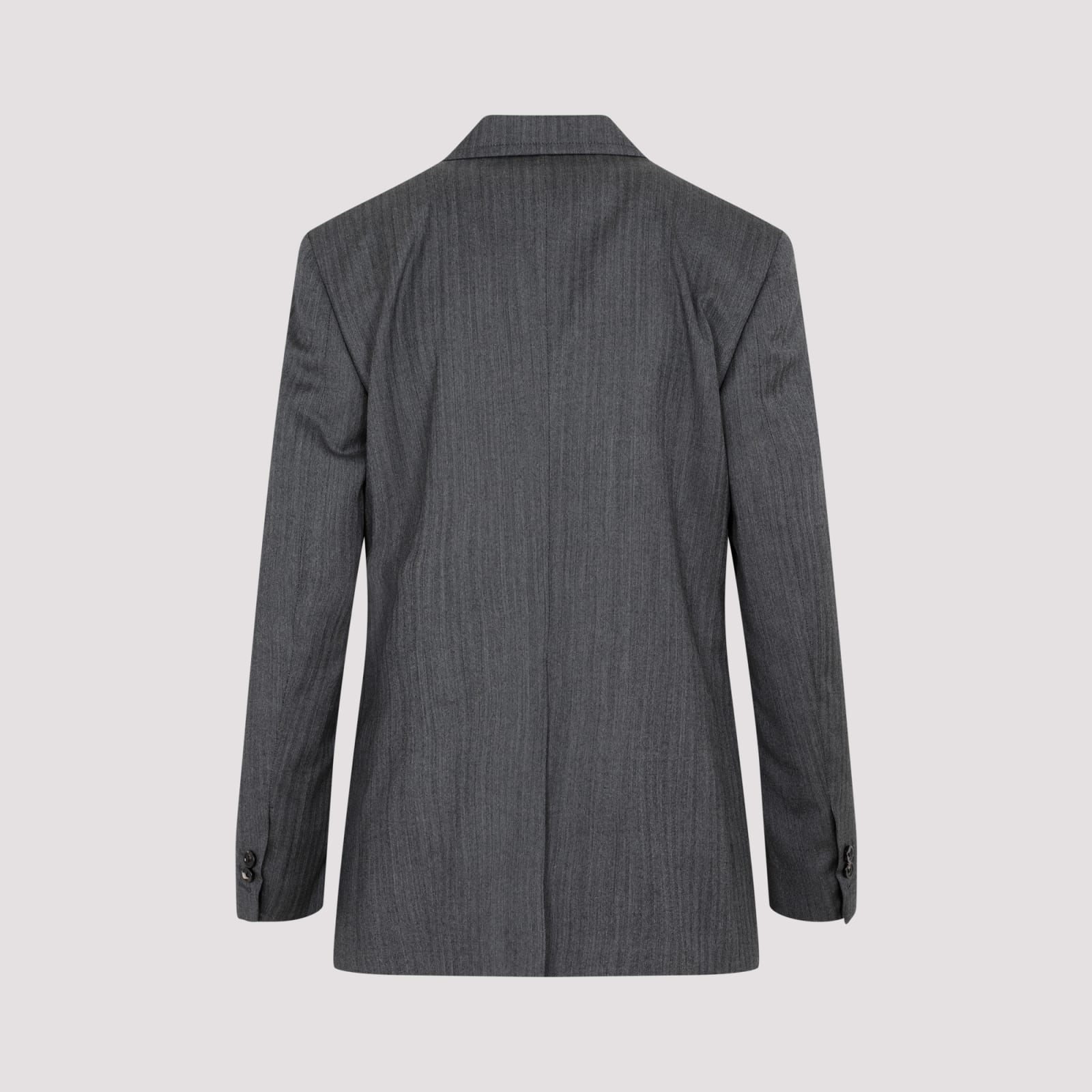 Bottega Veneta Chevron Pattern Jacket In Grey Black