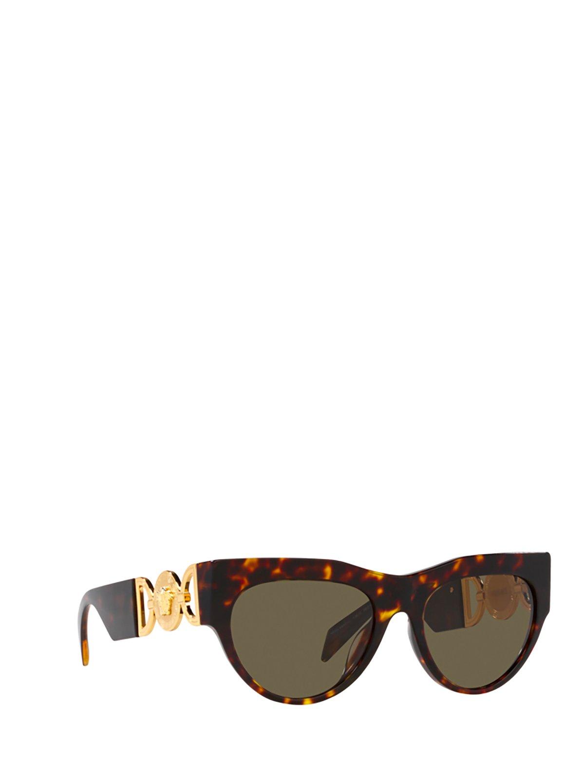 Shop Versace Round Frame Sunglasses In 108/3