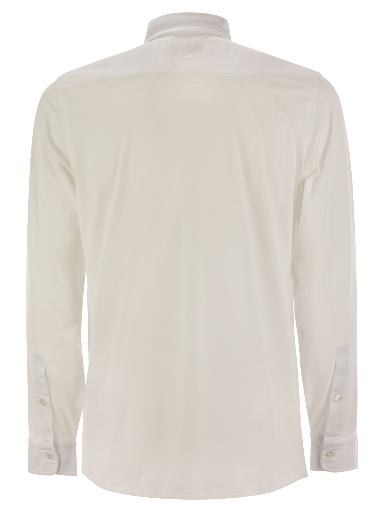 Fay Men Cotton Jersey Shirt In White