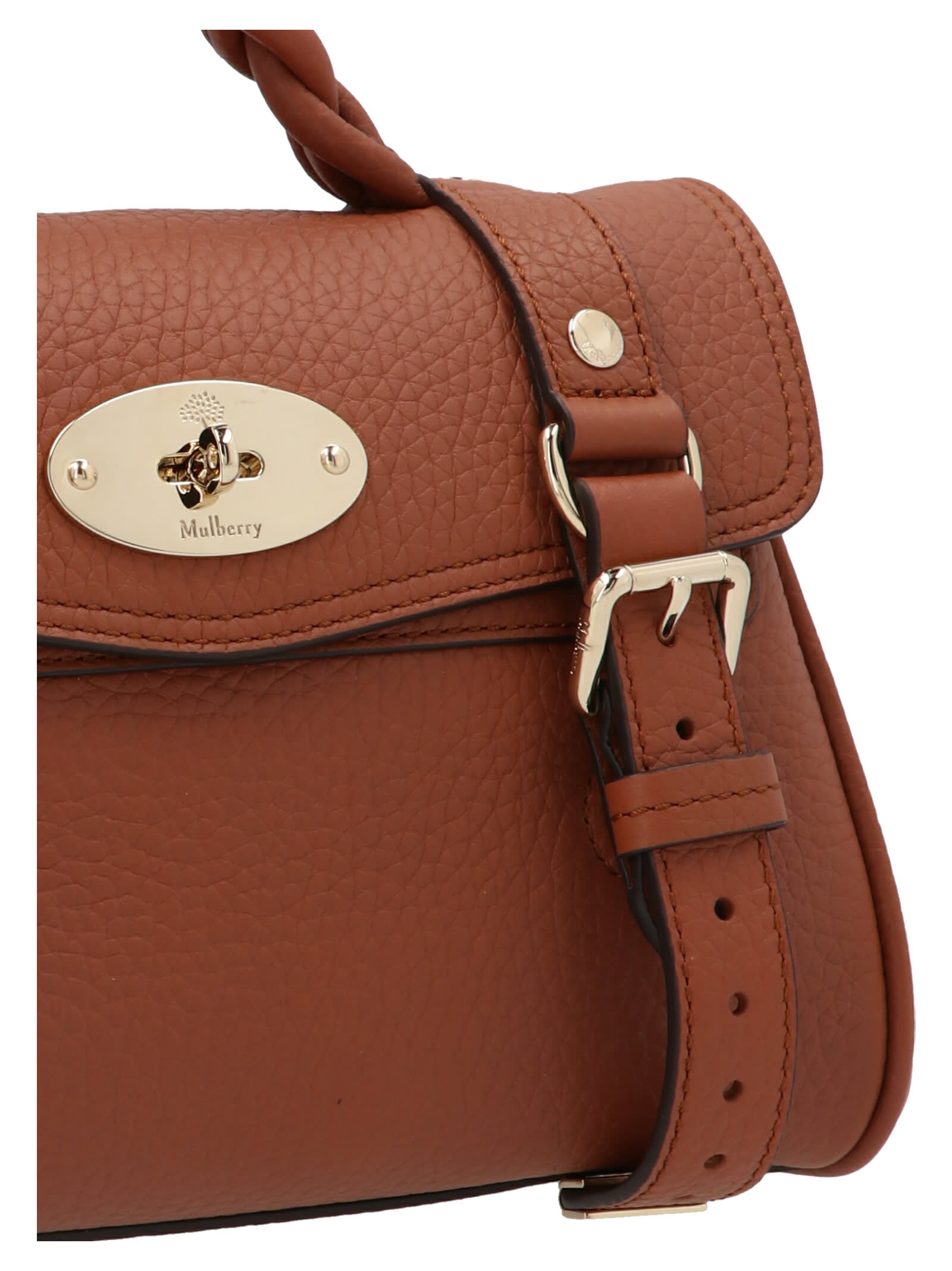 Shop Mulberry Alexa Mini Handbag In Brown