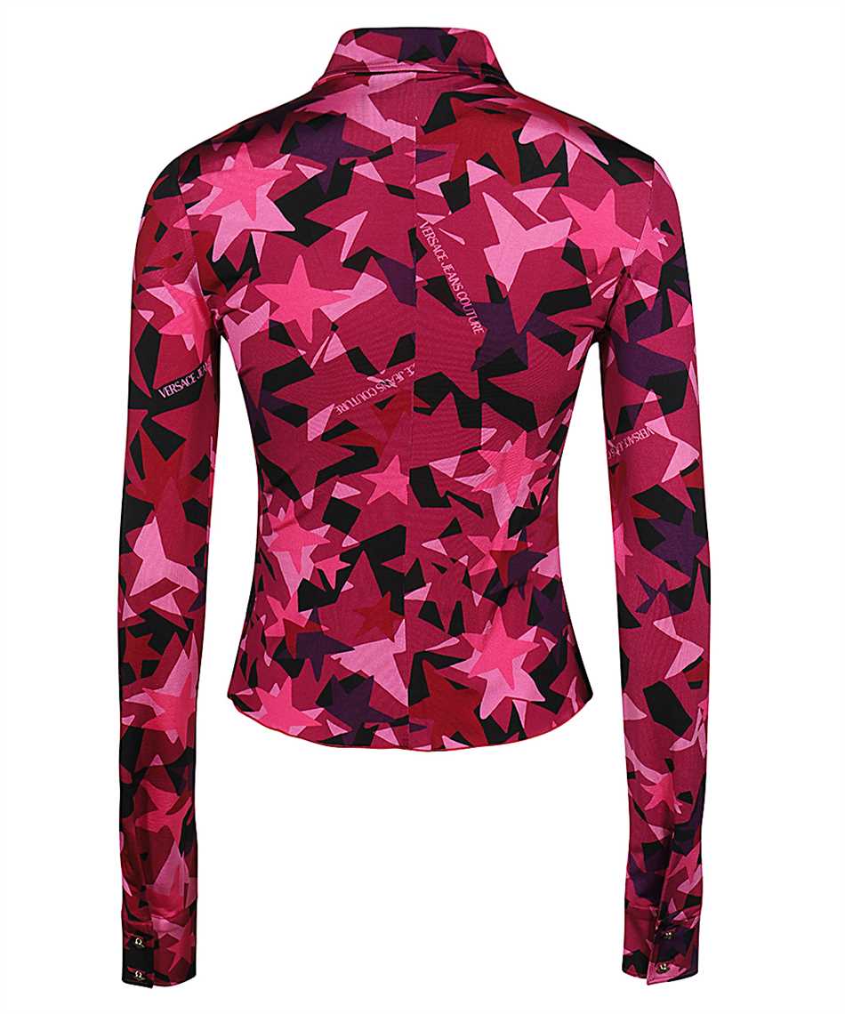Versace Jeans Couture Printed Viscose Shirt In Pink