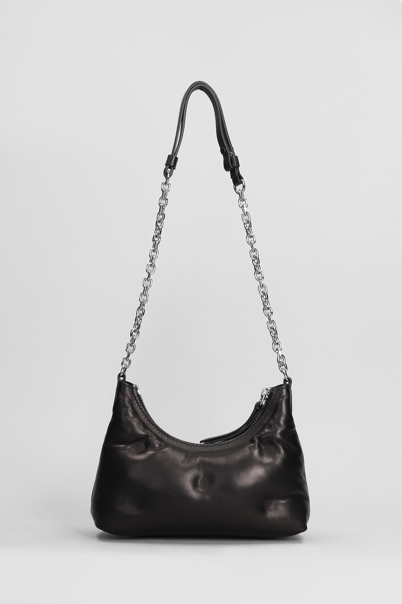 Shop Maison Margiela Glam Slam Shoulder Bag In Black Leather