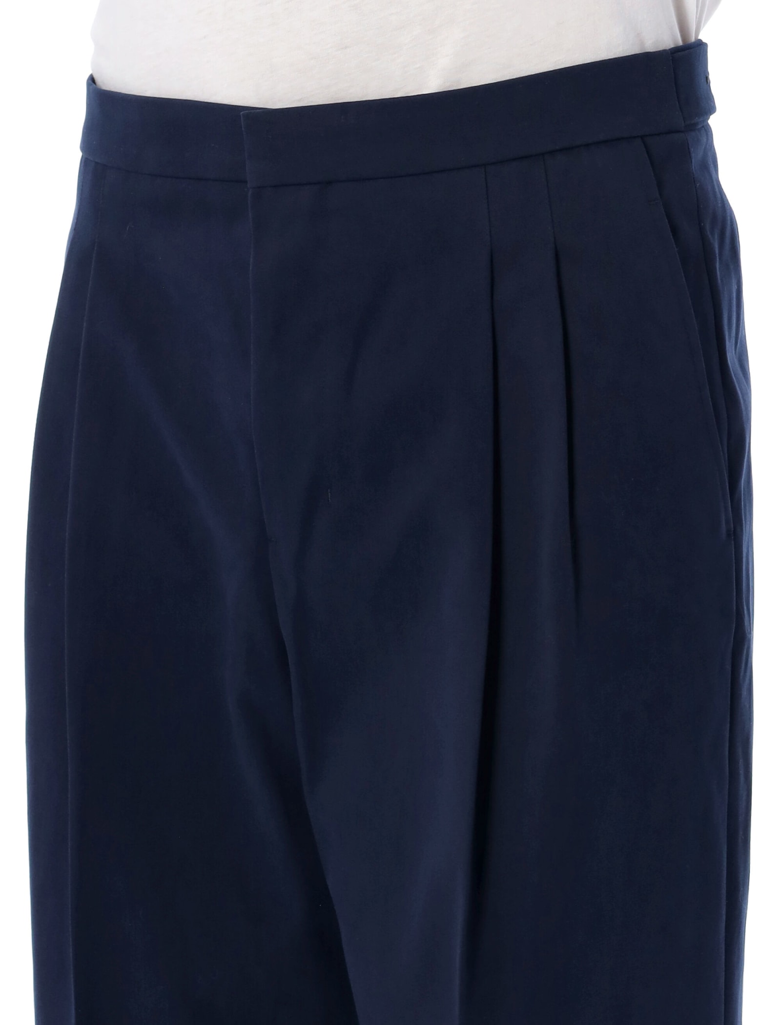 Shop Ami Alexandre Mattiussi Large Fit Trousers In Navy