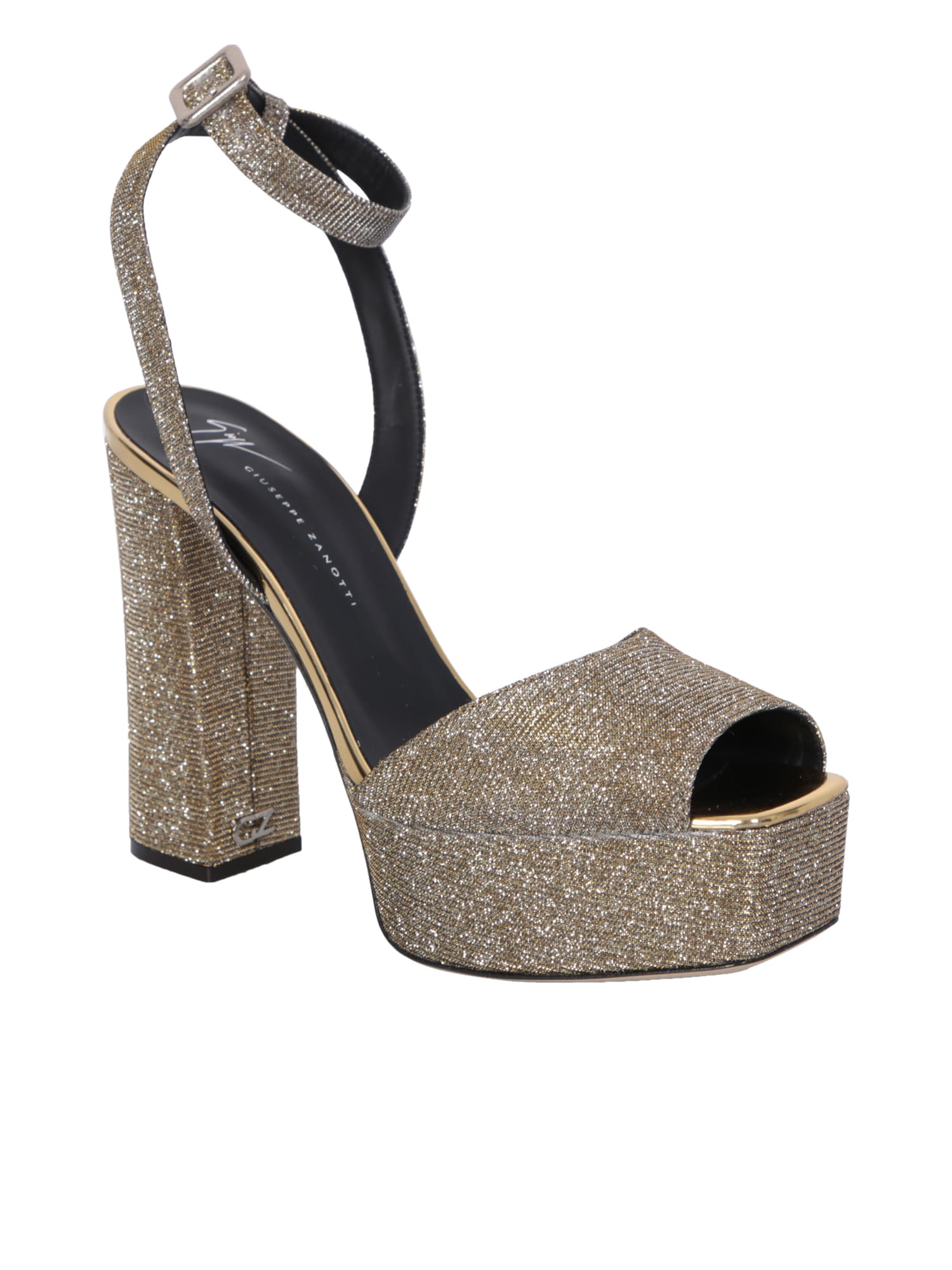 Shop Giuseppe Zanotti New Betty Platform Sandals In Metallic