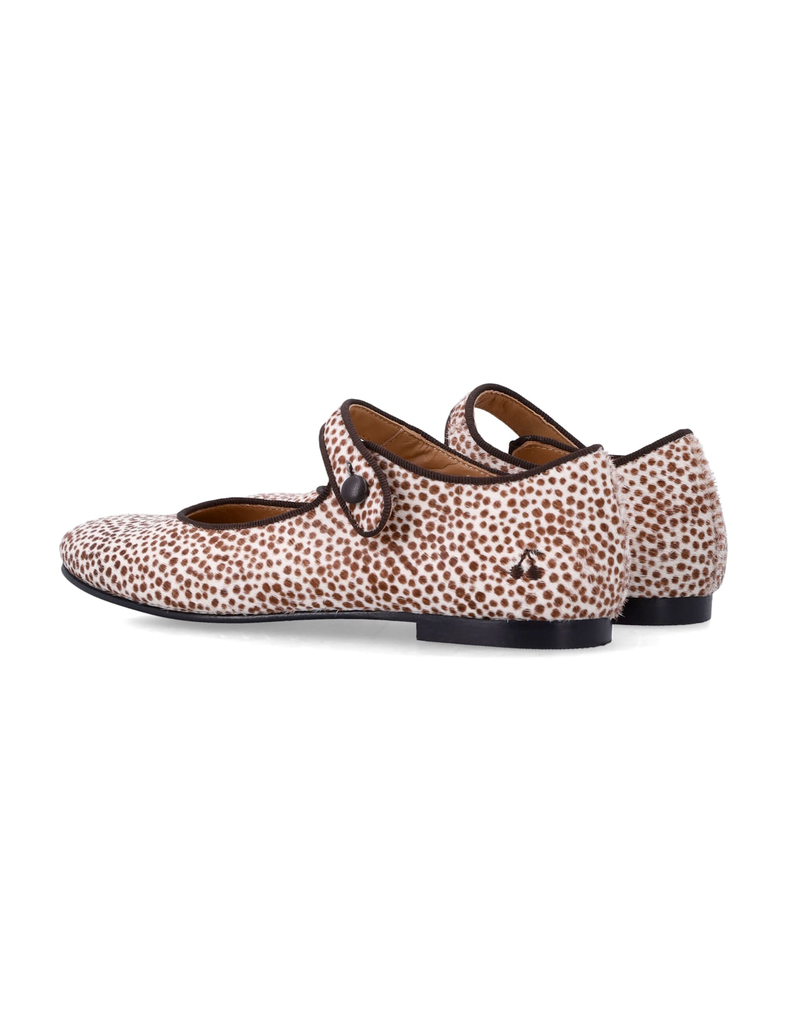 Bonpoint Ella Leopard-print Calf Hair Mary Jane Flats In Neutral