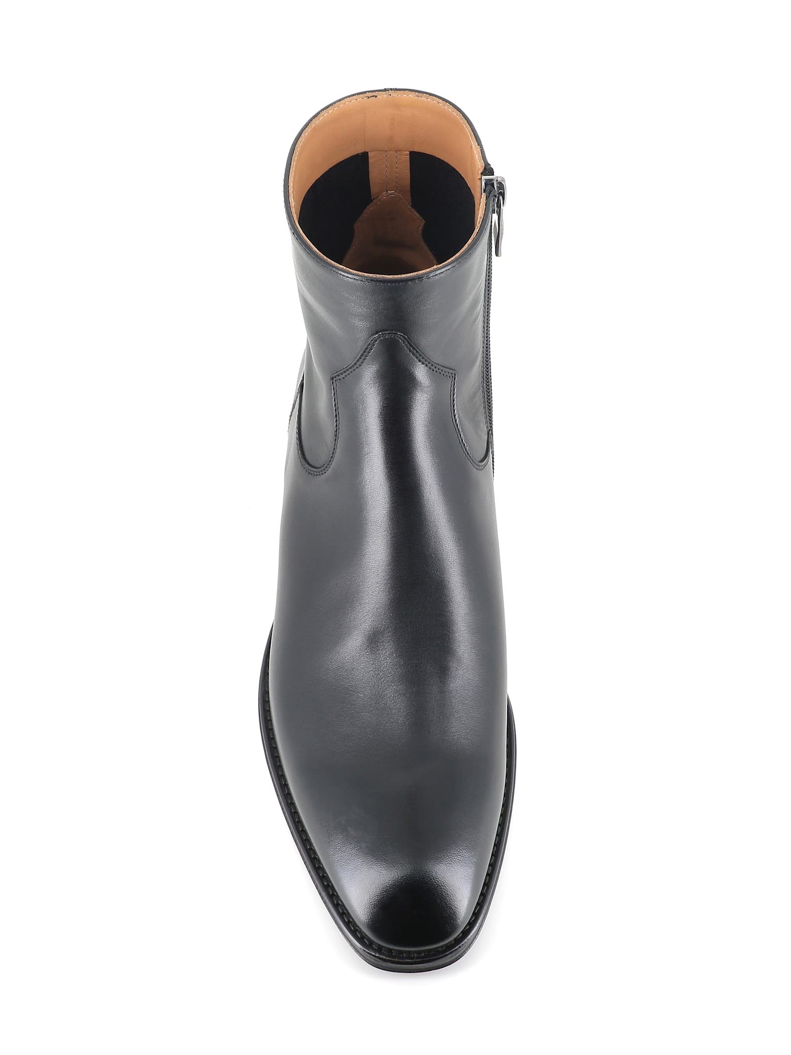 Alberto Fasciani Leather Ankle Boots In Black
