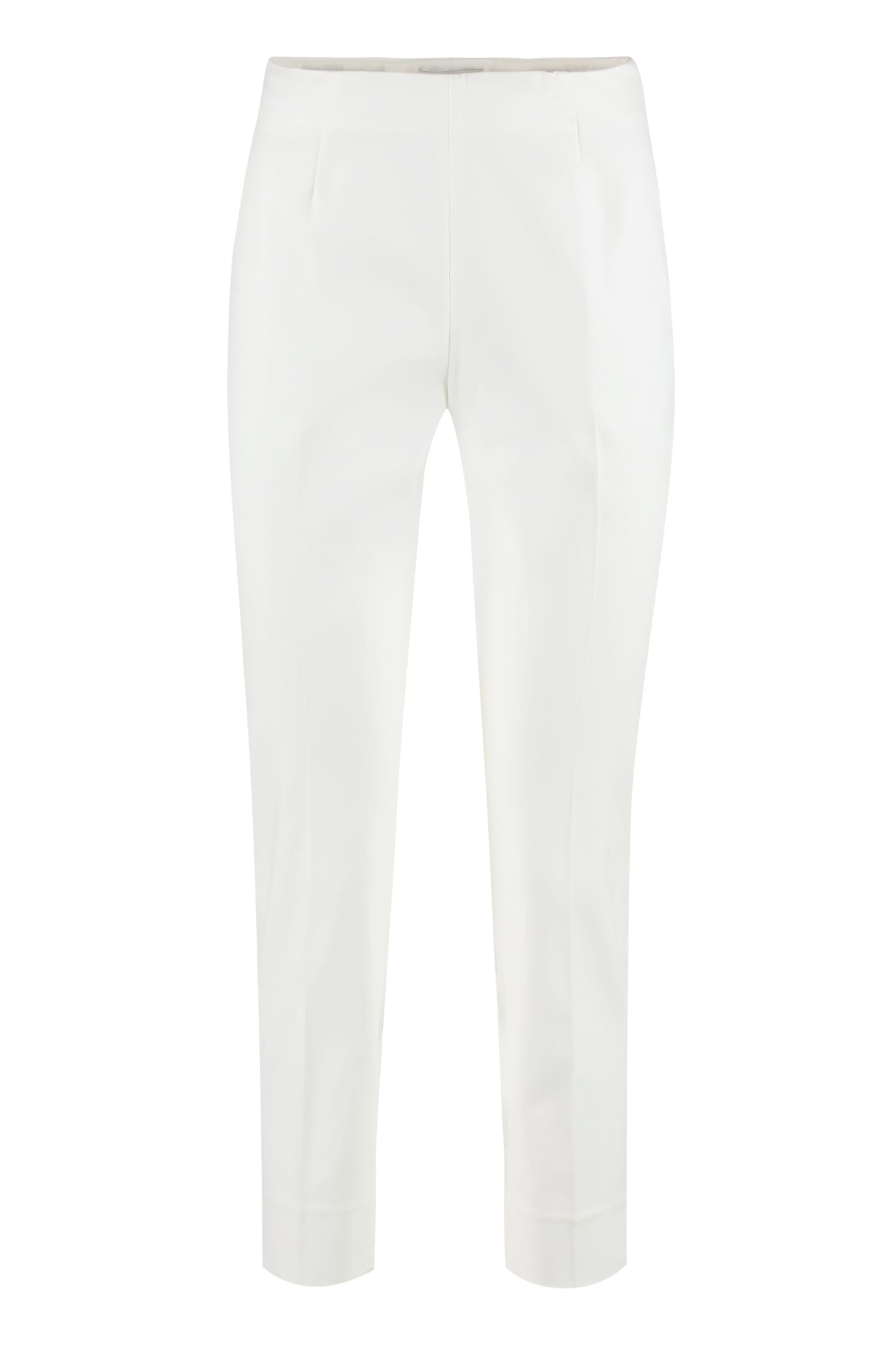 Shop Peserico Cotton Trousers In White