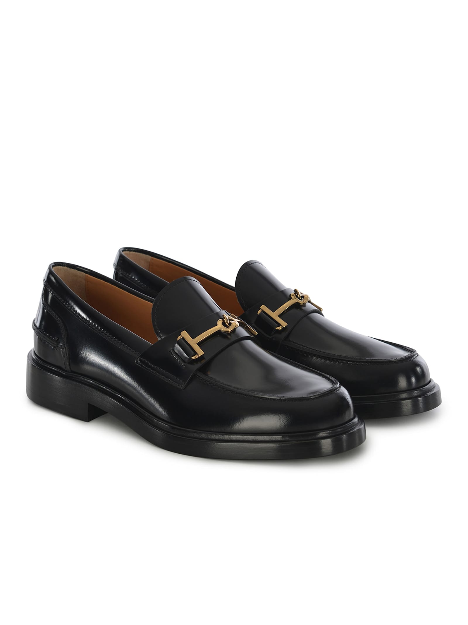 Shop Tod's Mocassin Tods Made Of Leather In Black